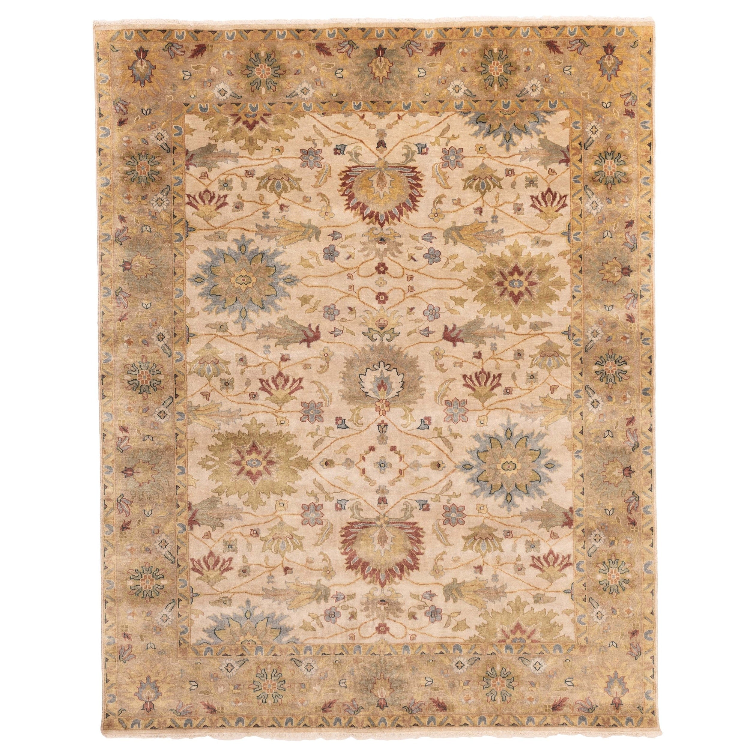 Ecarpetgallery Hand Knotted Jules Serapi Ivory Wool Rug 711 X 911