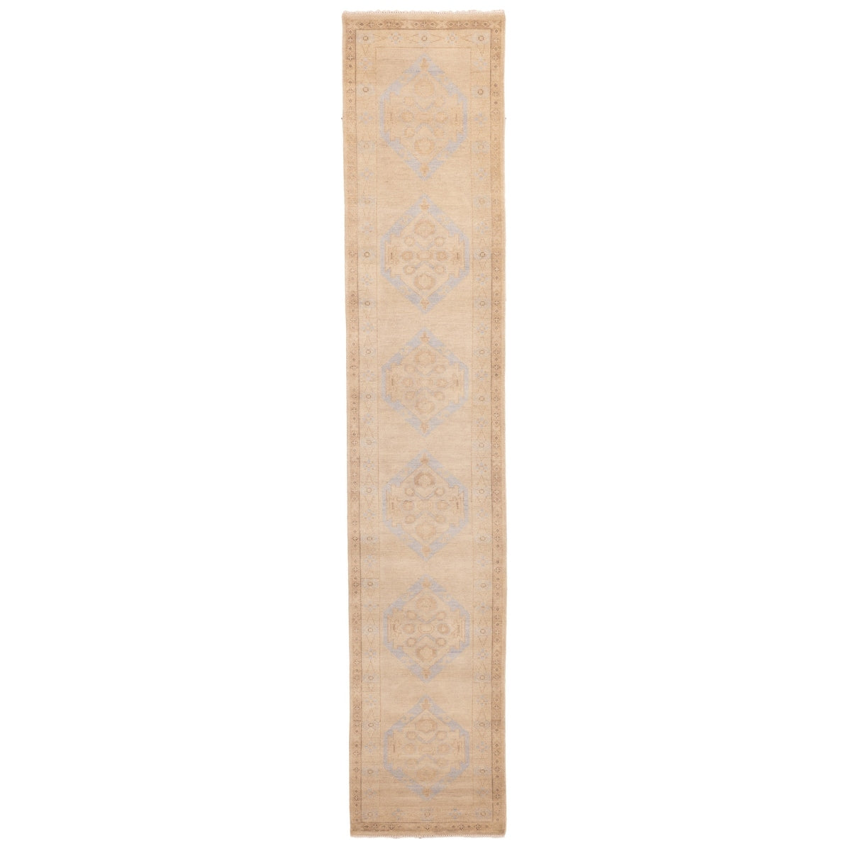 Ecarpetgallery Hand Knotted Jules Serapi Ivory Wool Rug 28 X 149