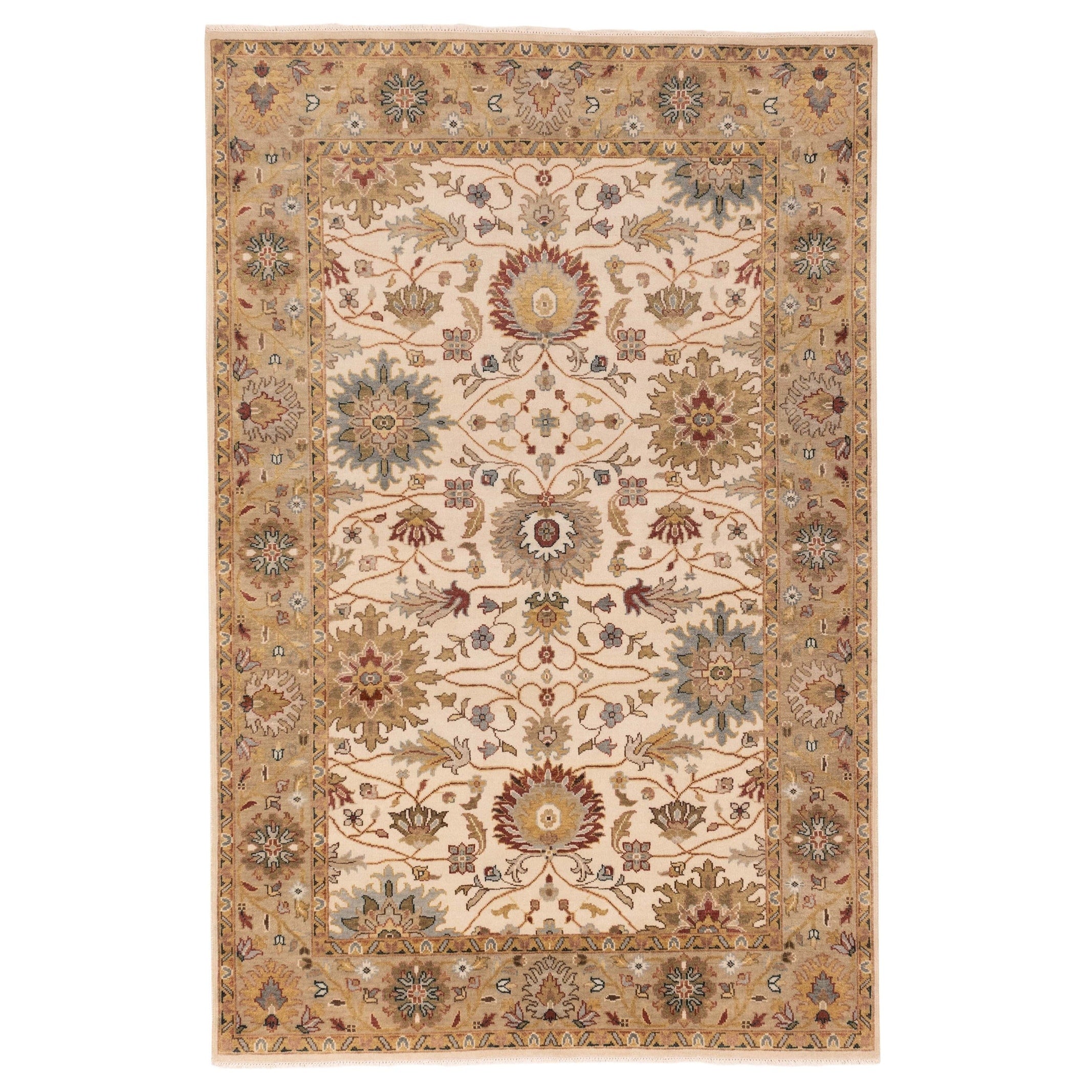 Ecarpetgallery Hand Knotted Jules Serapi Ivory Wool Rug 60 X 811