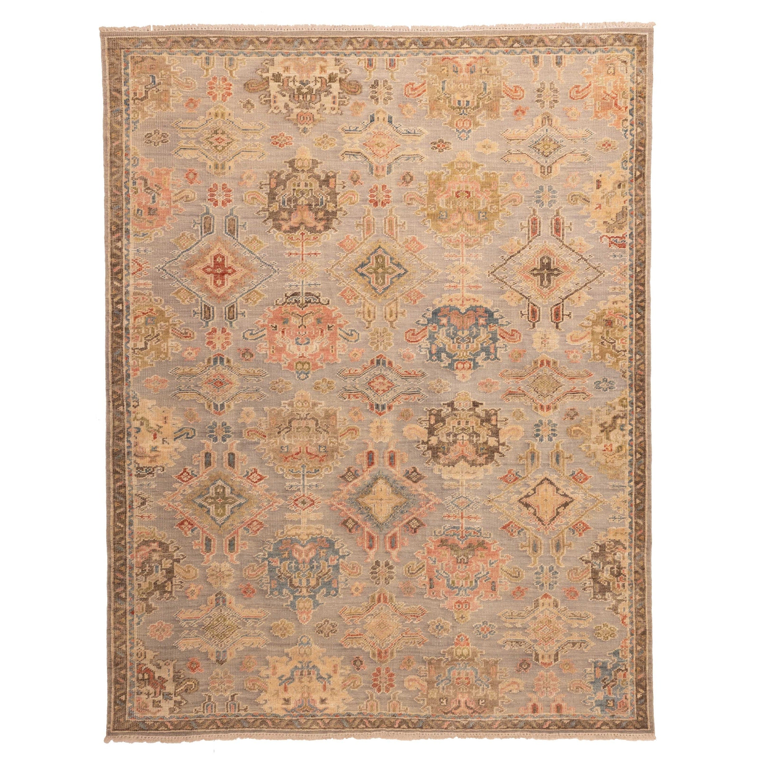 Ecarpetgallery Hand Knotted Jules Serapi Light Grey Wool Rug 93 X 1110