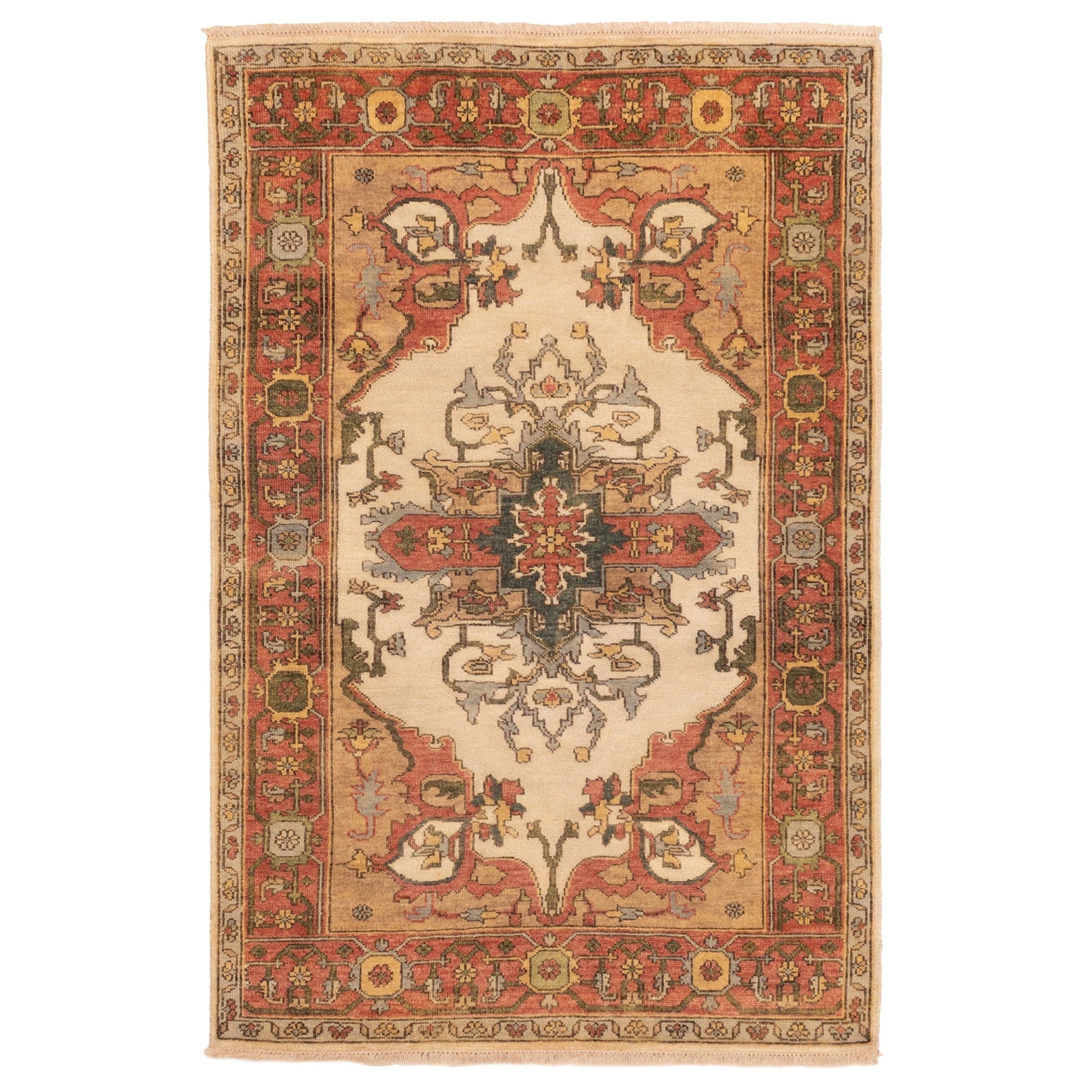 Ecarpetgallery Hand Knotted Jules Sultane Cream Wool Rug 40 X 61