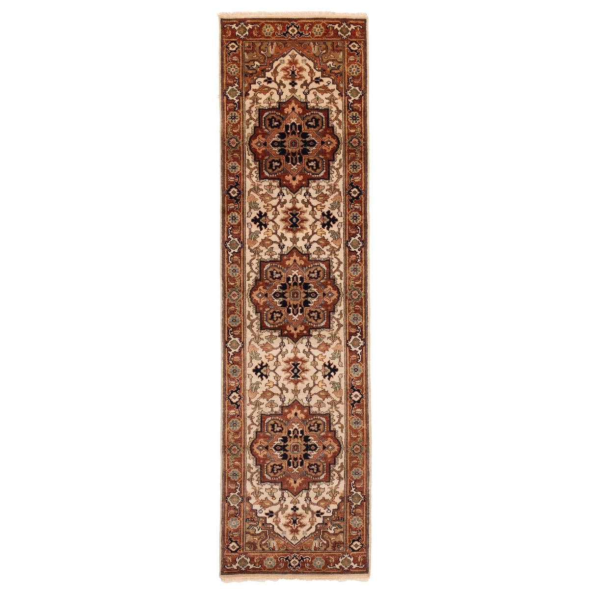 Ecarpetgallery Hand Knotted Jules Sultane Cream Wool Rug 26 X 100
