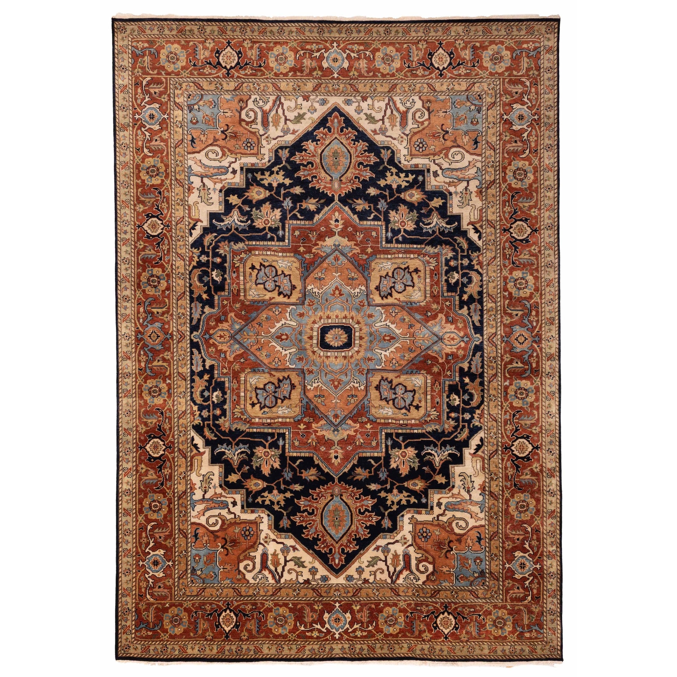 Ecarpetgallery Hand Knotted Jules Sultane Dark Navy Wool Rug 910 X 1310