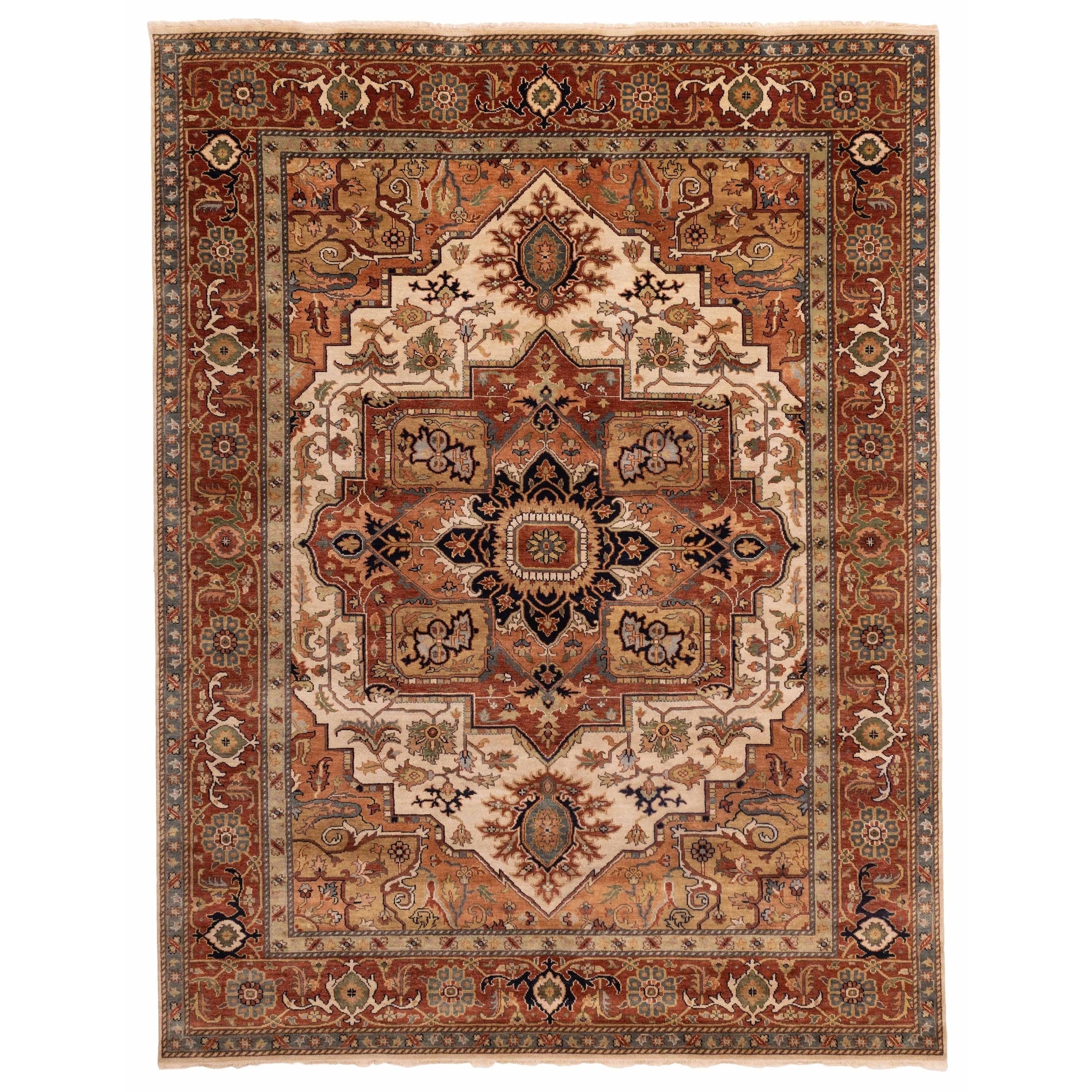 Ecarpetgallery Hand Knotted Jules Sultane Ivory Wool Rug 89 X 116