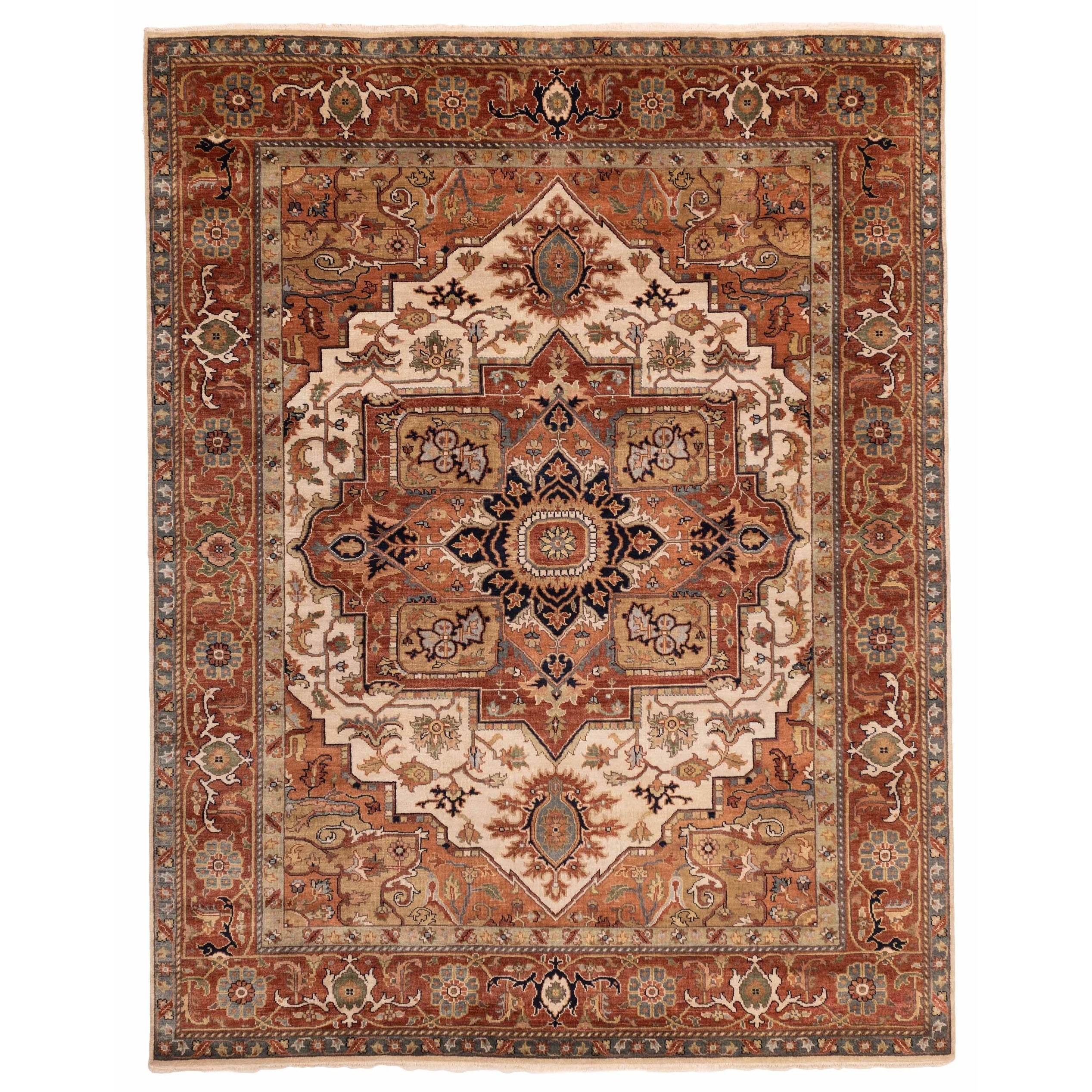 Ecarpetgallery Hand Knotted Jules Sultane Ivory Wool Rug 711 X 911