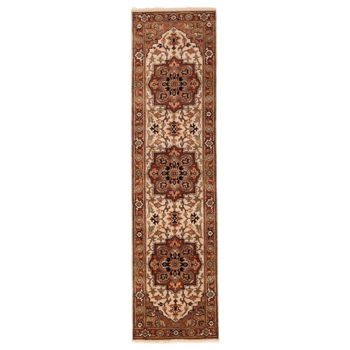Ecarpetgallery Hand Knotted Jules Sultane Ivory Wool Rug 26 X 100