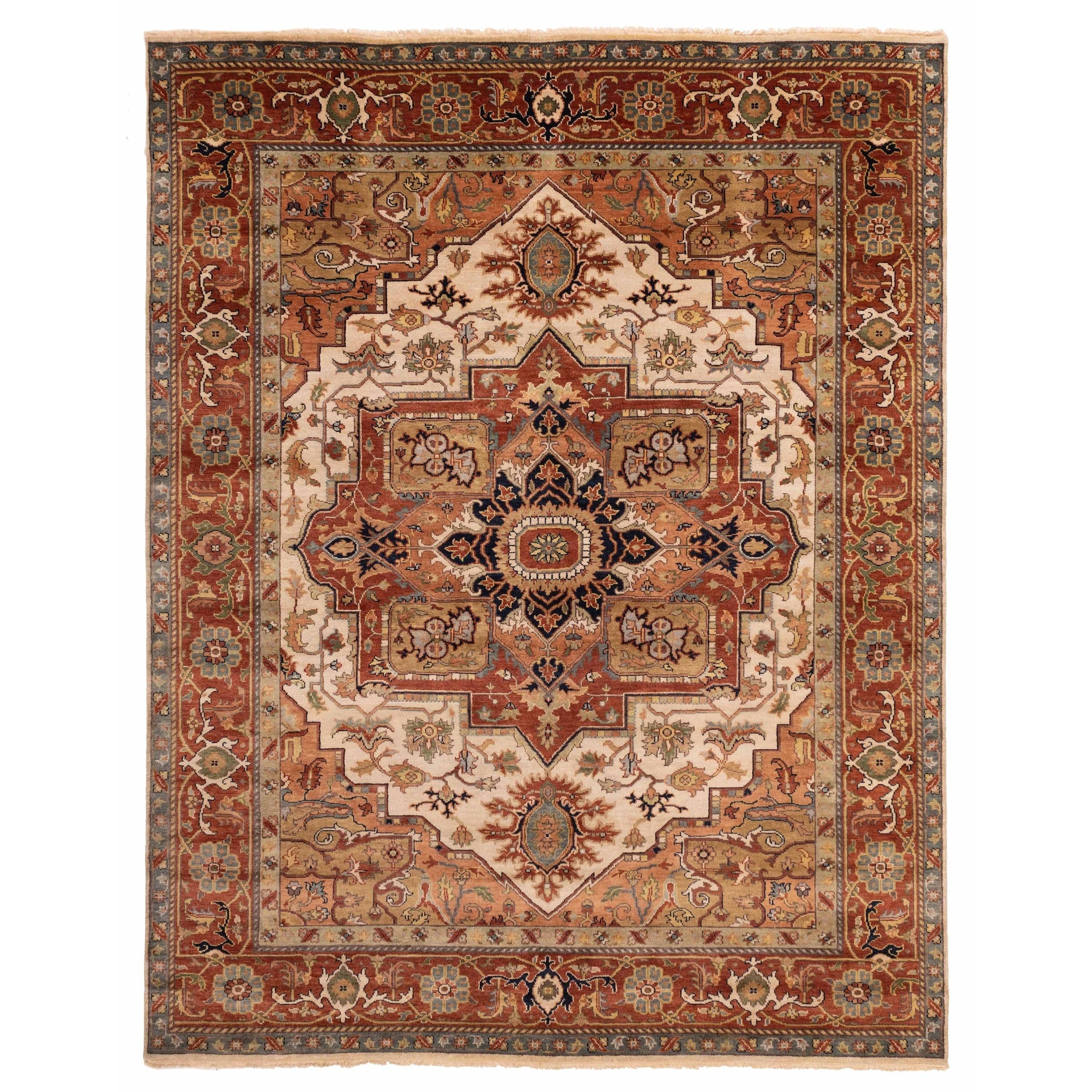 Ecarpetgallery Hand Knotted Jules Sultane Ivory Wool Rug 711 X 911