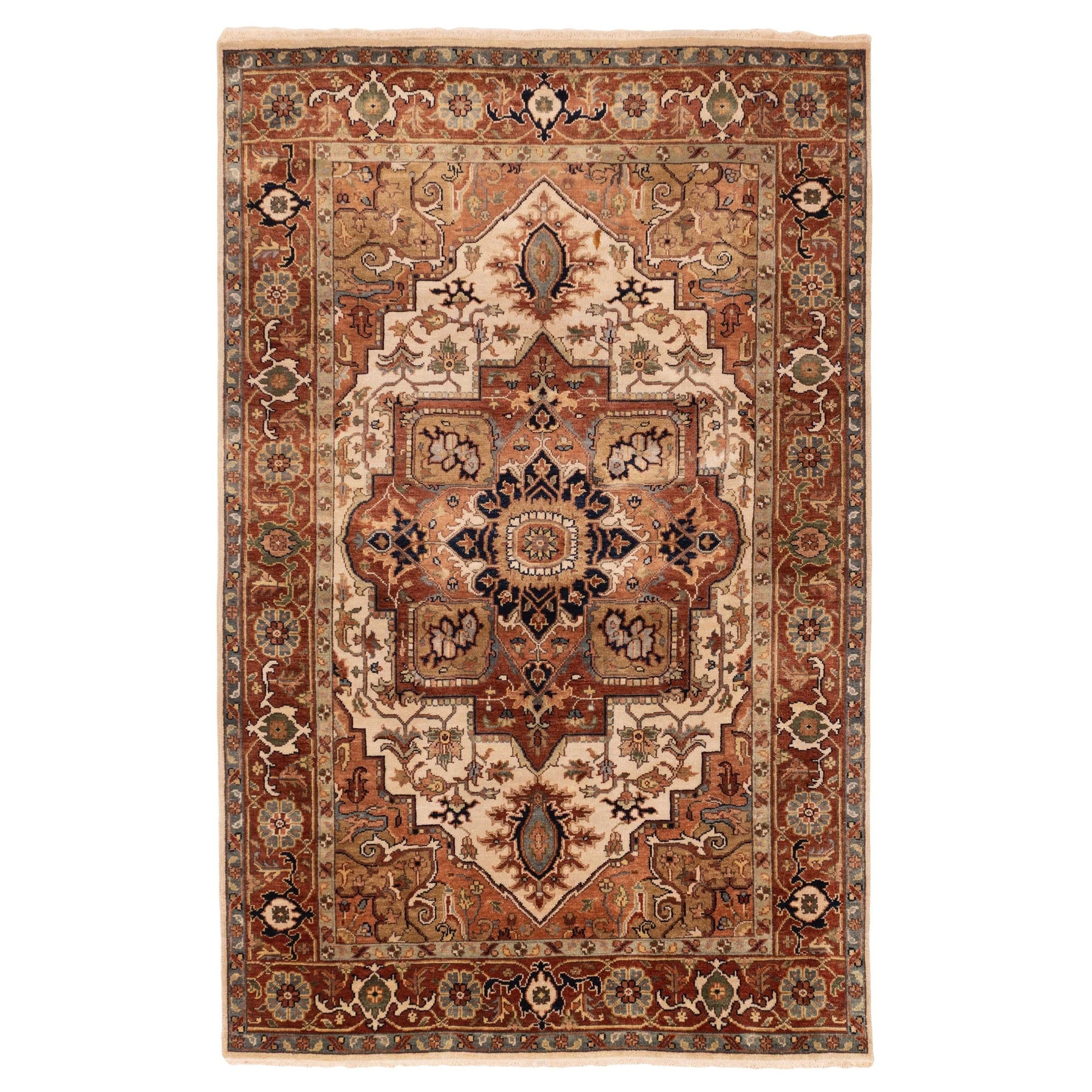 Ecarpetgallery Hand Knotted Jules Sultane Ivory Wool Rug 58 X 89
