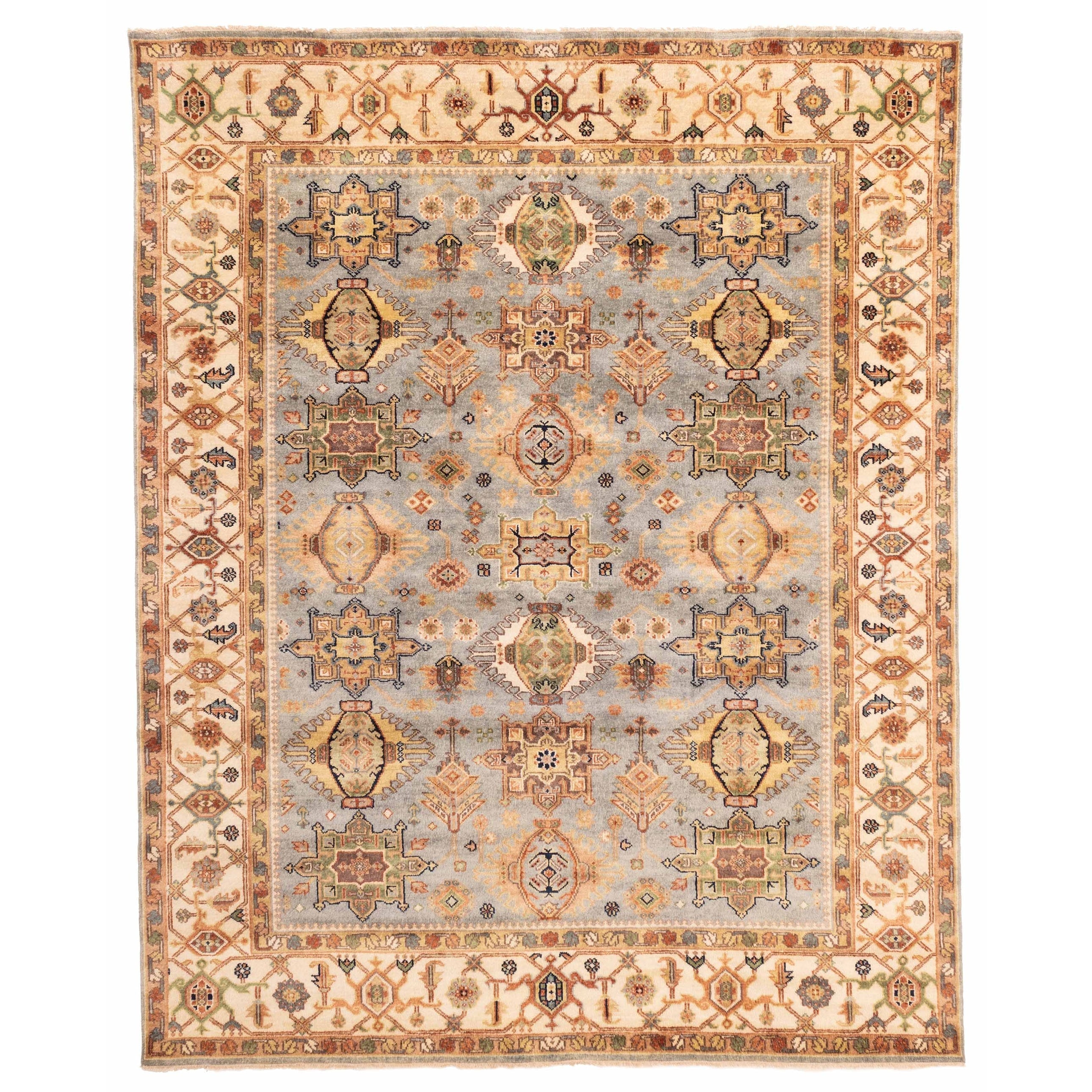 Ecarpetgallery Hand Knotted Jules Sultane Light Blue Wool Rug 711 X 911