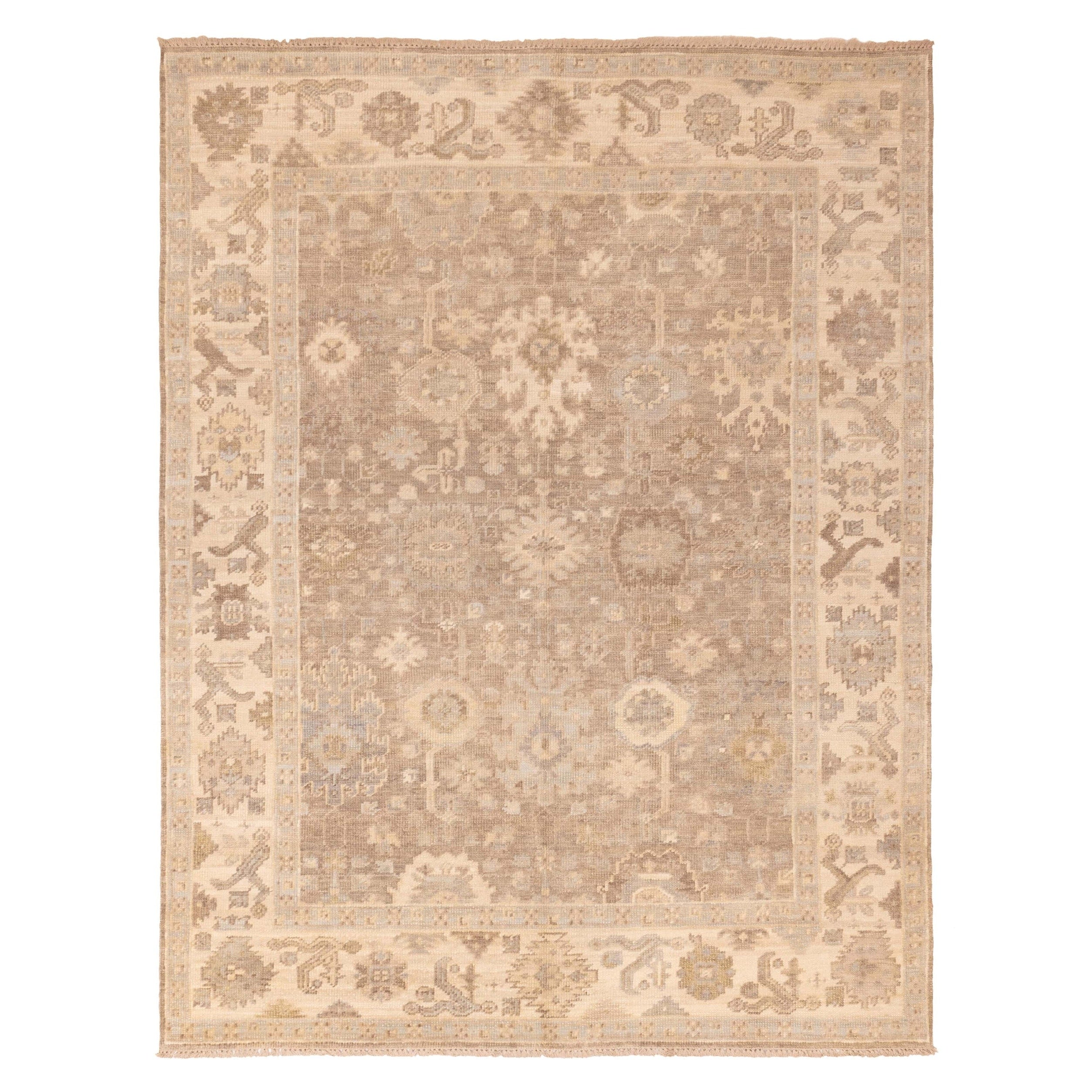 Ecarpetgallery Hand Knotted Kavya Oushak Taupe Wool Rug 710 X 100