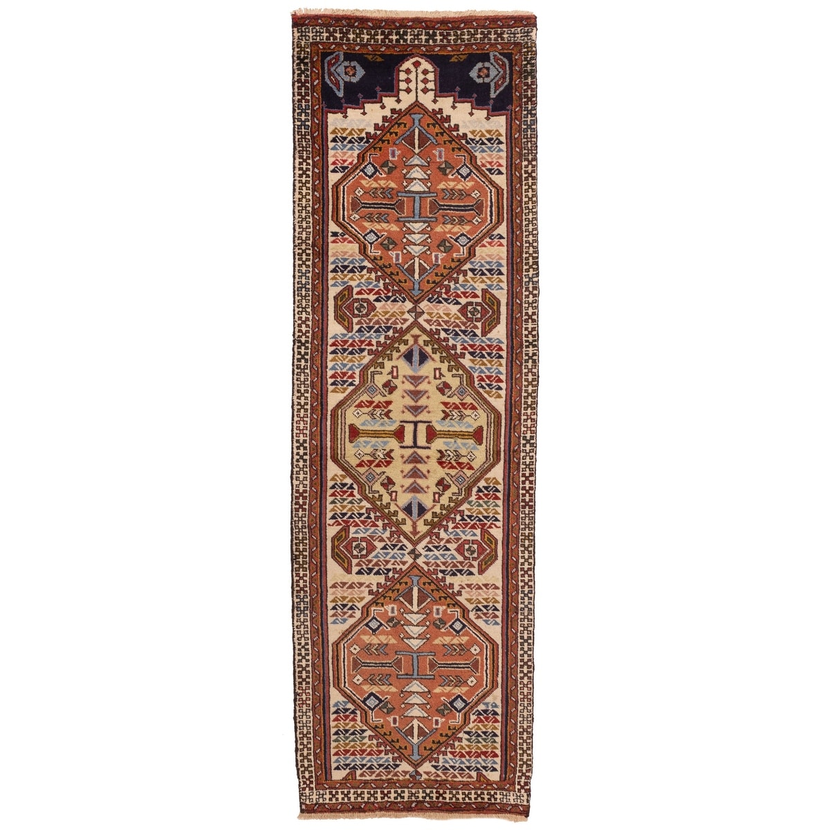 Ecarpetgallery Hand Knotted Konya Anatolian Cream Wool Rug 22 X 75