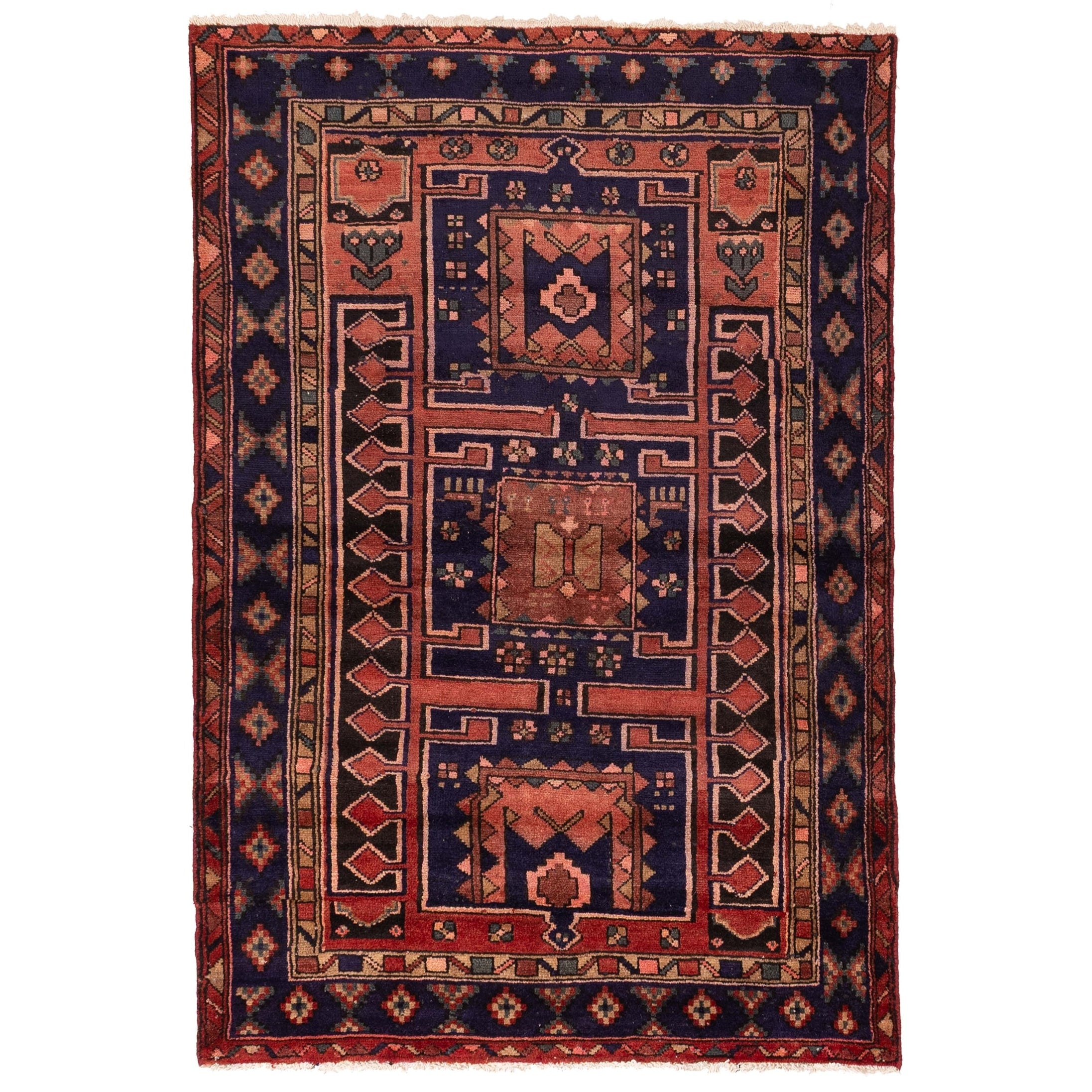 Ecarpetgallery Hand Knotted Konya Anatolian Dark Navy Wool Rug 42 X 65