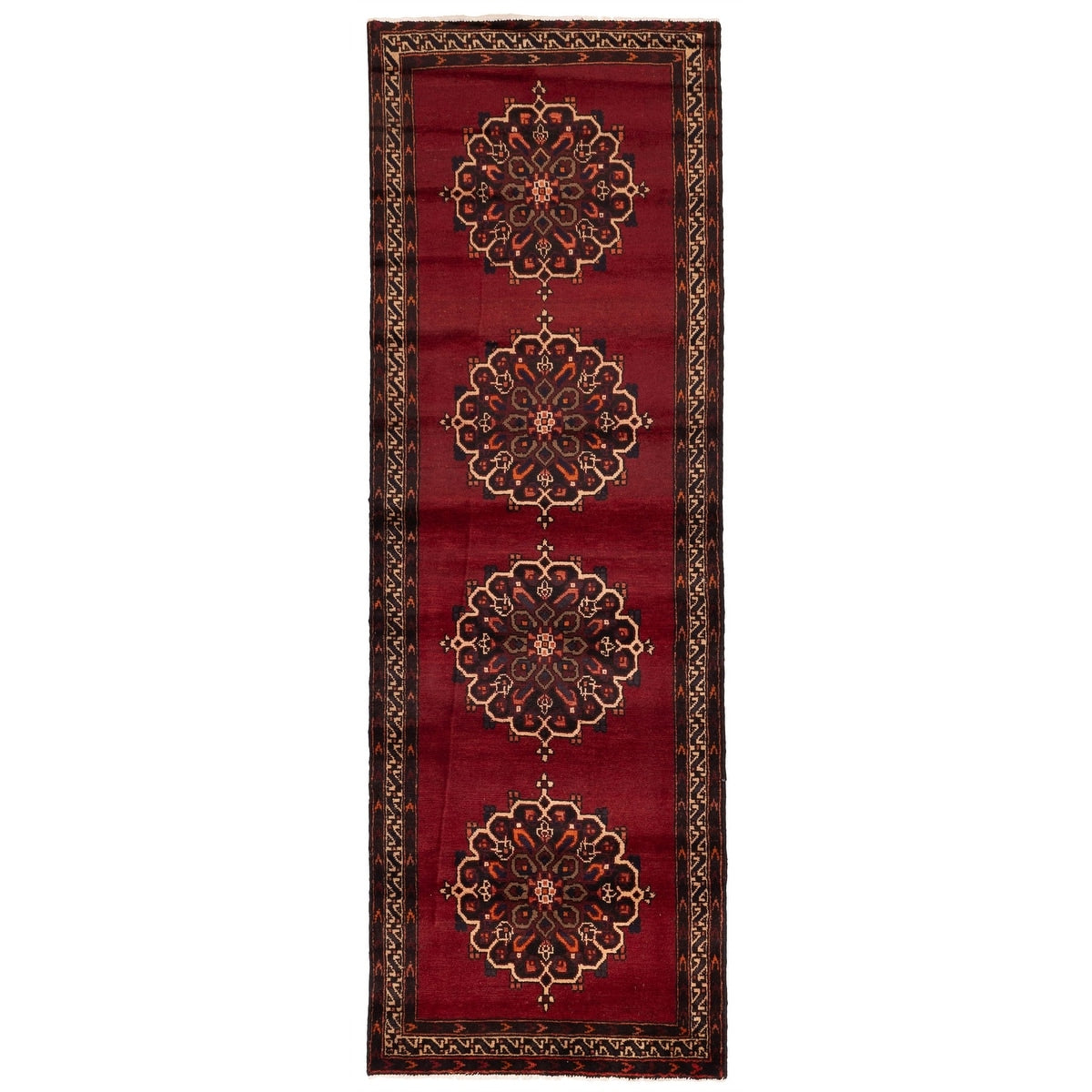 Ecarpetgallery Hand Knotted Konya Anatolian Dark Red Wool Rug 33 X 99