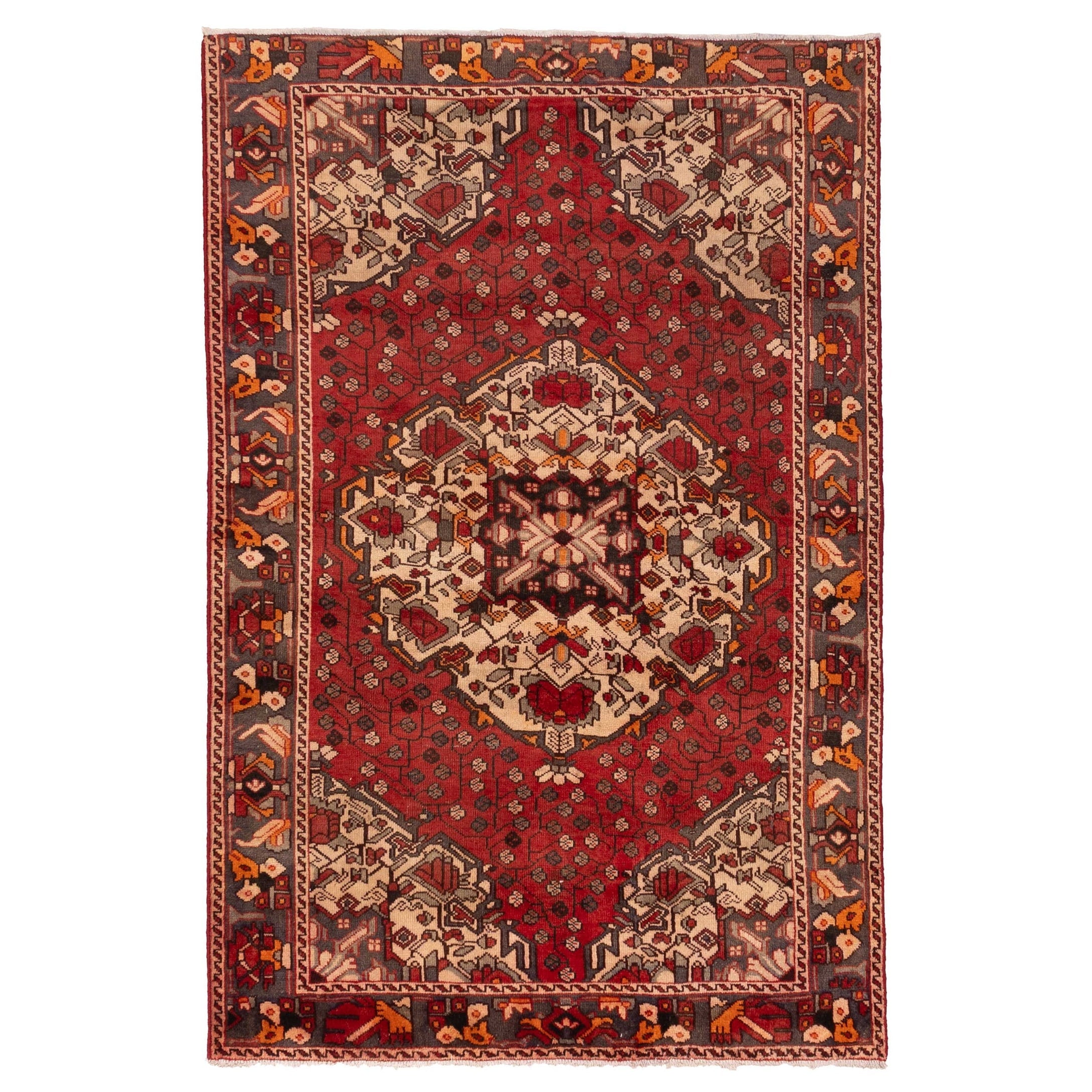 Ecarpetgallery Hand Knotted Konya Anatolian Red Wool Rug 46 X 69
