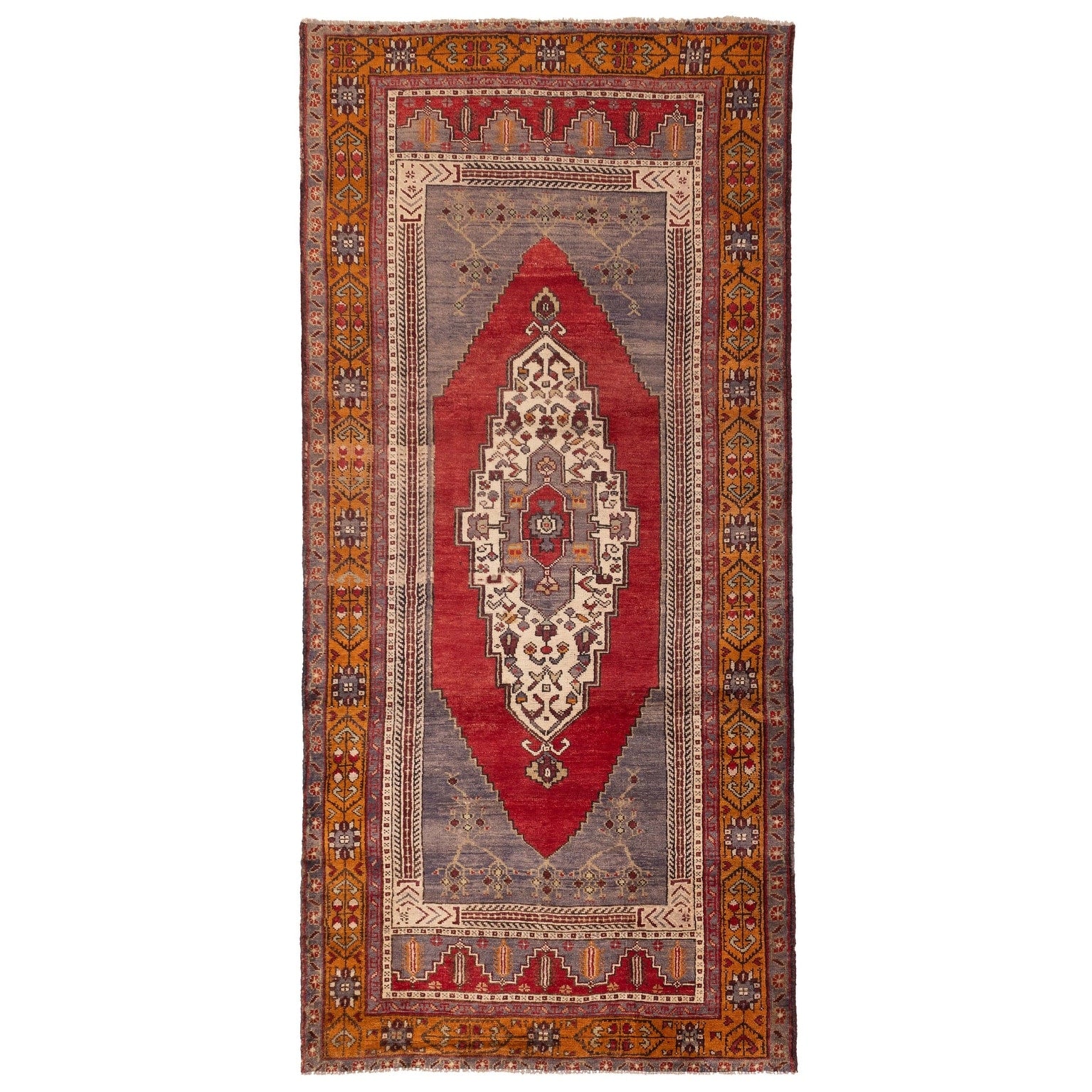 Ecarpetgallery Hand Knotted Konya Anatolian Red Wool Rug 53 X 110