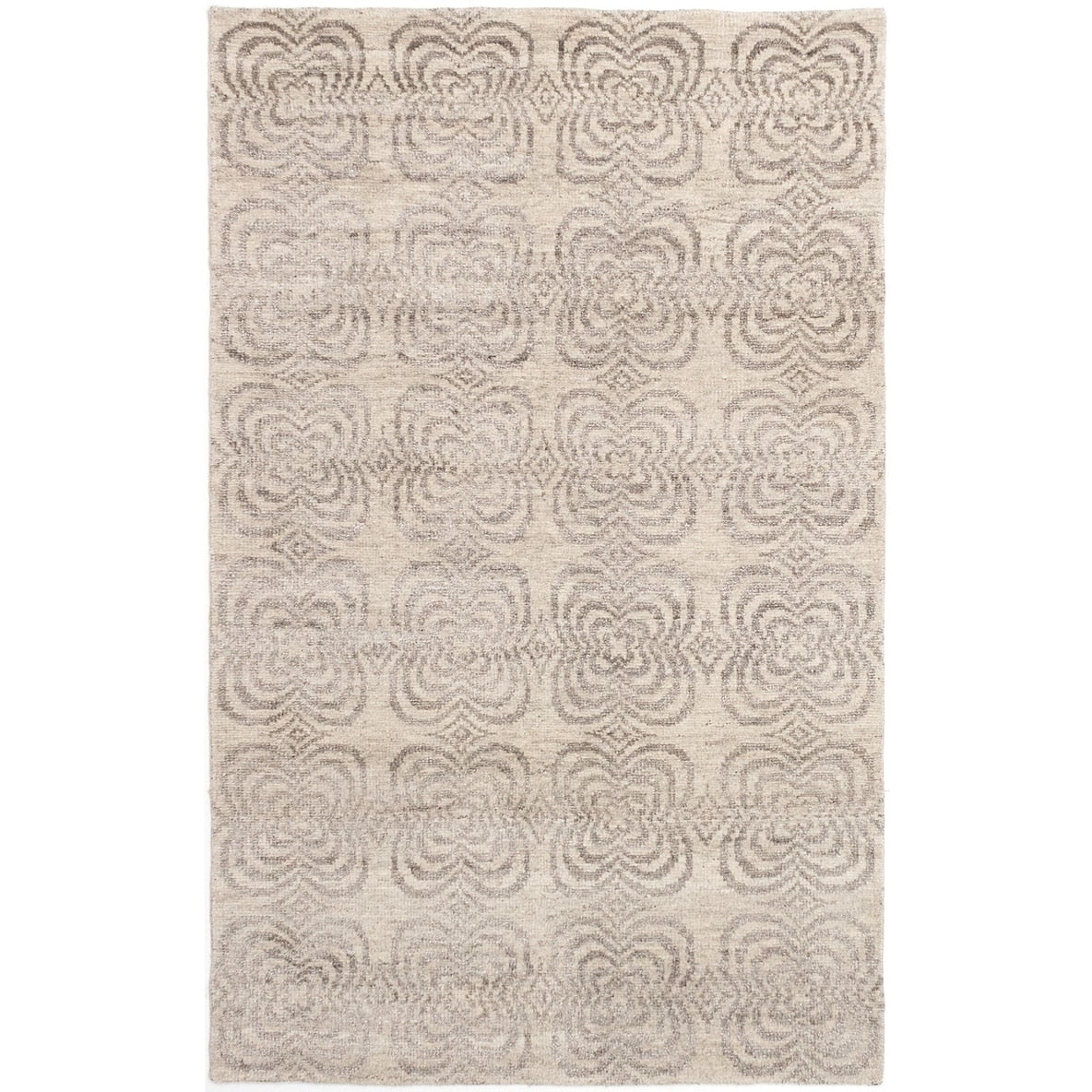 Ecarpetgallery Green Ivory Wool Silk Hand Knotted La Seda Rug 50 X 710