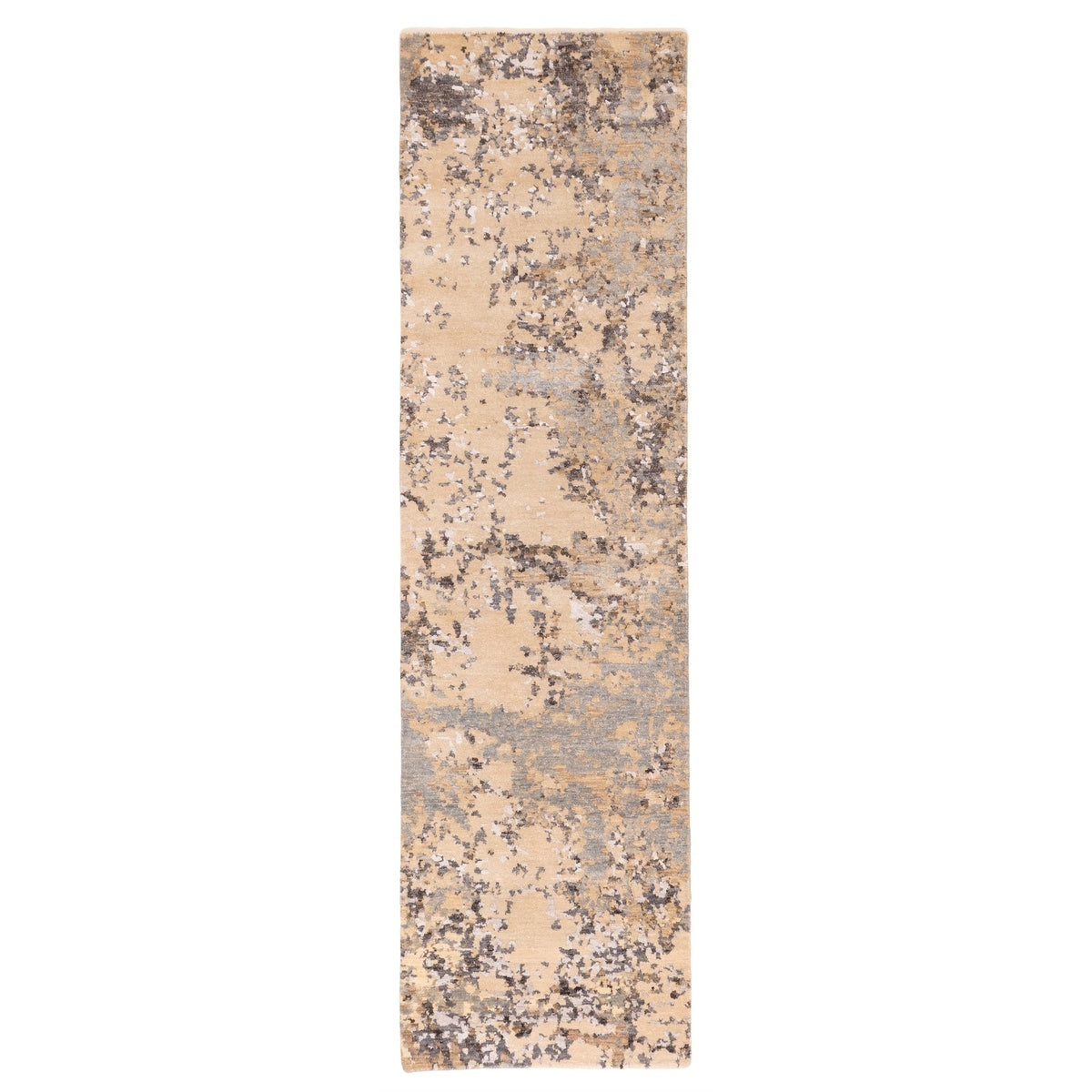 Ecarpetgallery Hand Knotted Legacy Beige Silk Wool Rug 27 X 96