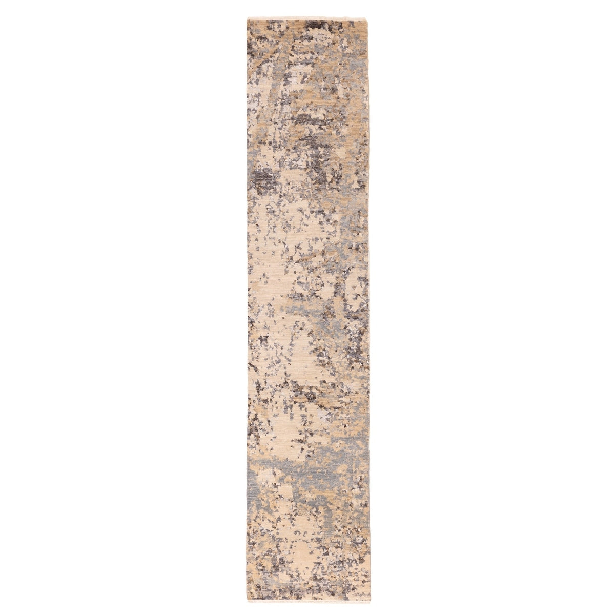 Ecarpetgallery Hand Knotted Legacy Beige Silk Wool Rug 26 X 123