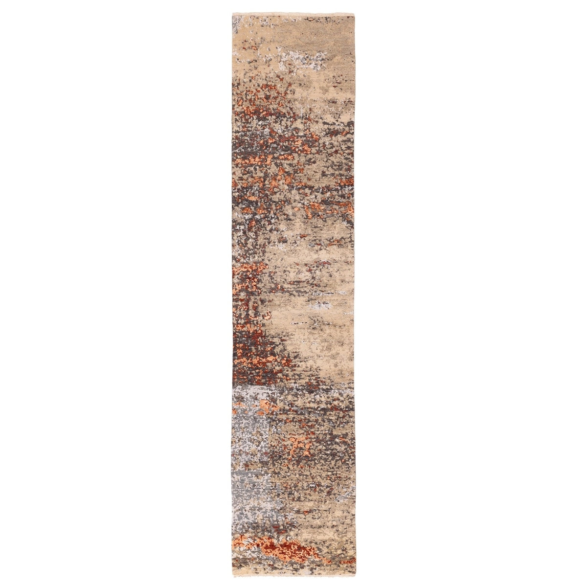 Ecarpetgallery Hand Knotted Legacy Beige Silk Wool Rug 26 X 128