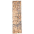 Ecarpetgallery Hand Knotted Legacy Beige Dark Grey Silk Wool Rug 27 X 102