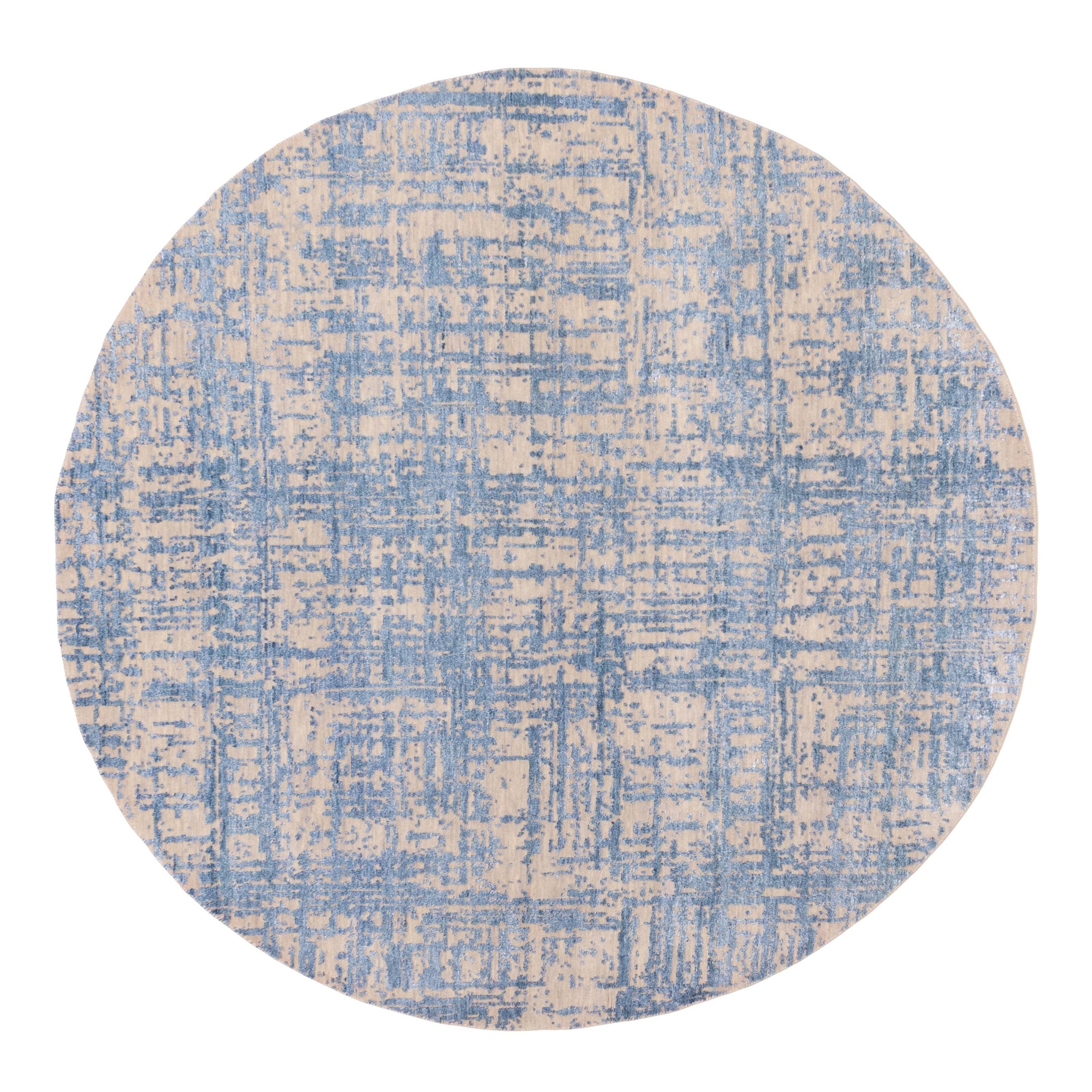 Ecarpetgallery Hand Knotted Legacy Blue Silk Wool Rug 511 X 60