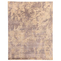 Ecarpetgallery Hand Knotted Legacy Cream Dark Grey Silk Wool Rug 80 X 102
