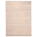 Ecarpetgallery Hand Knotted Legacy Cream Light Grey Silk Wool Rug 811 X 120