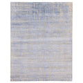 Ecarpetgallery Hand Knotted Legacy Dark Blue Silk Wool Rug 80 X 100
