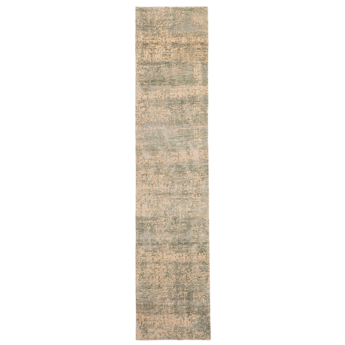 Ecarpetgallery Hand Knotted Legacy Dark Green Silk Wool Rug 26 X 121