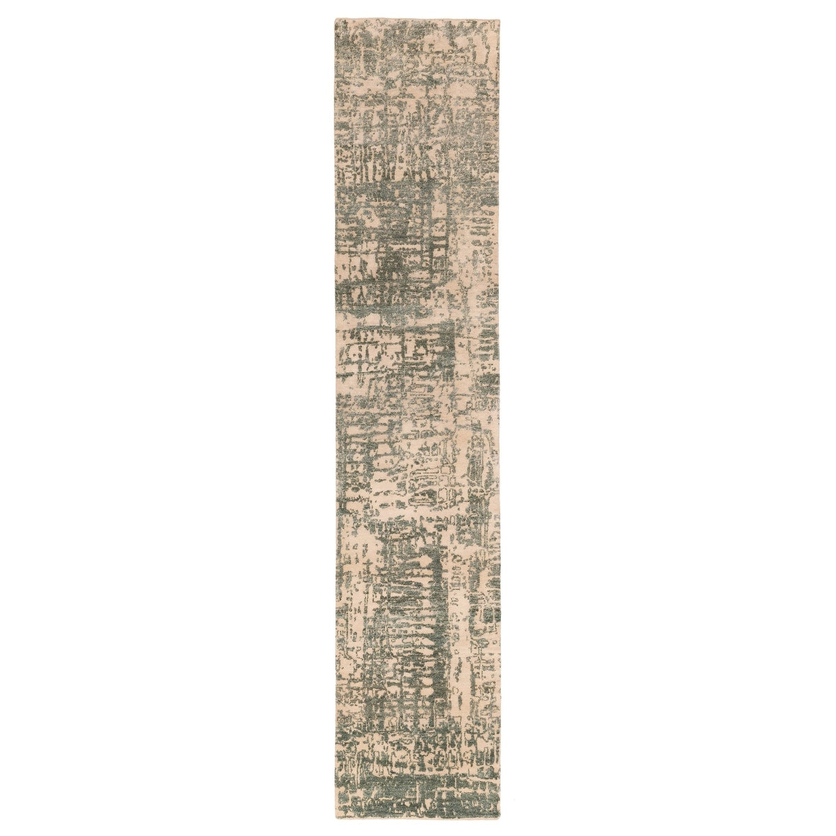 Ecarpetgallery Hand Knotted Legacy Dark Green Silk Wool Rug 26 X 121