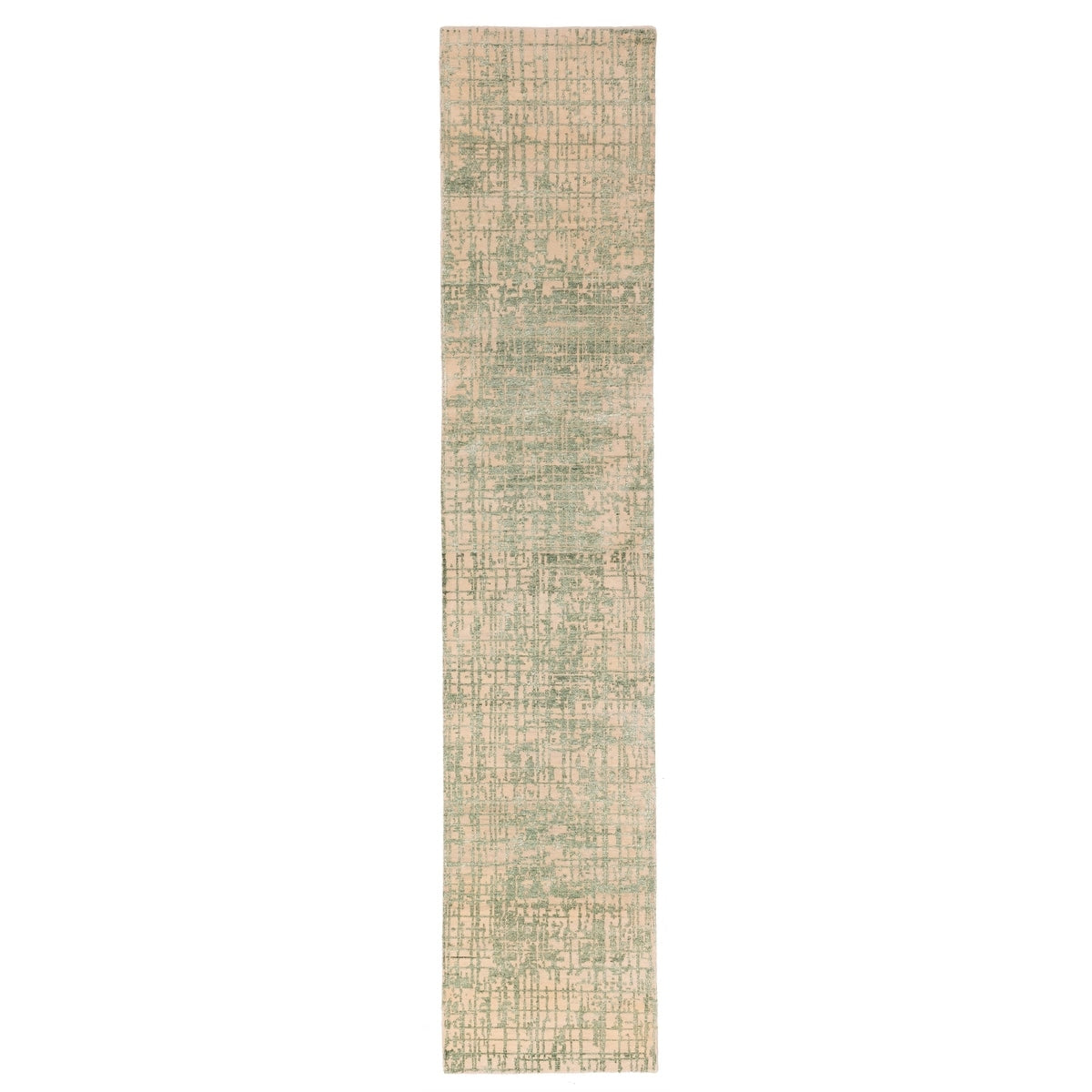 Ecarpetgallery Hand Knotted Legacy Green Silk Wool Rug 26 X 123