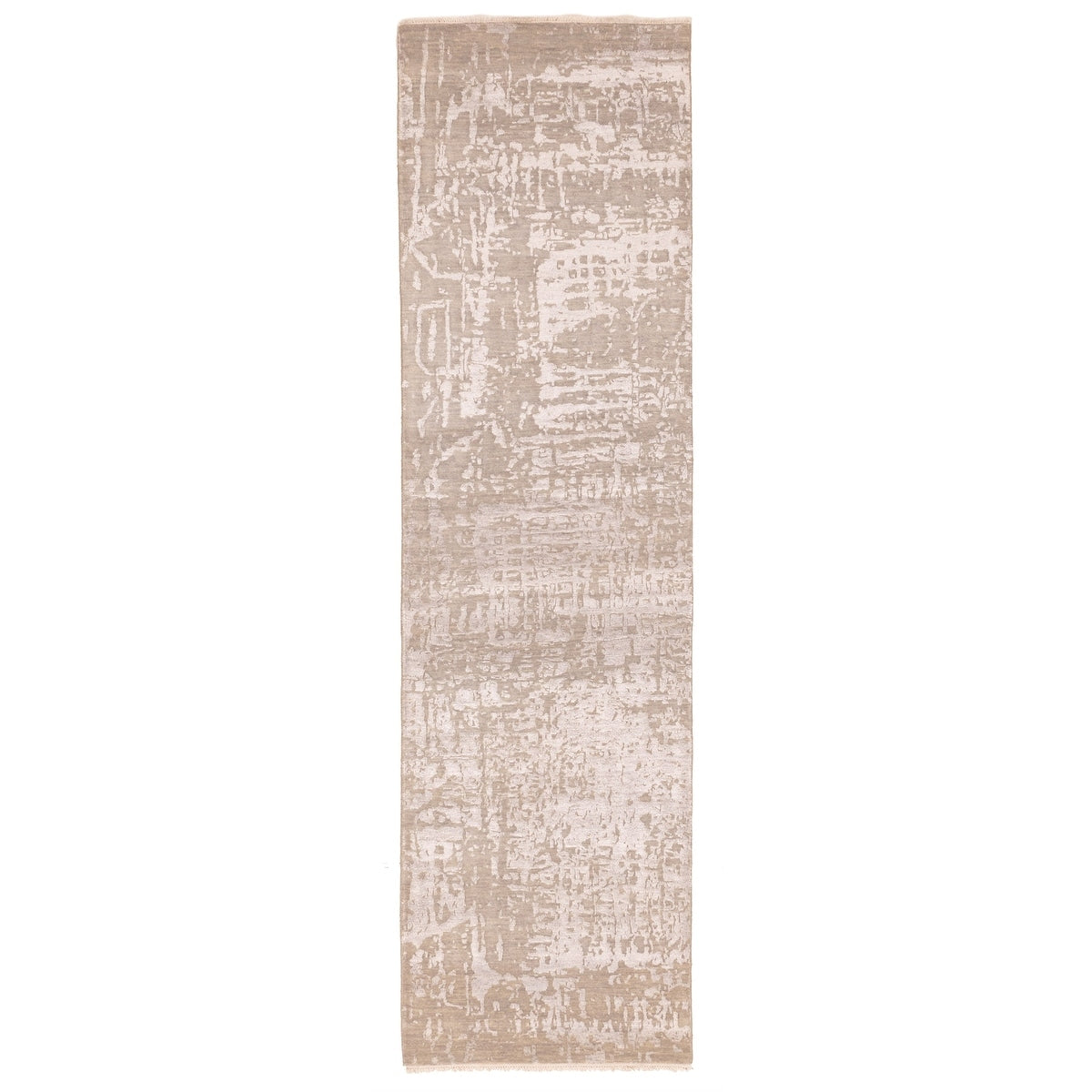 Ecarpetgallery Hand Knotted Legacy Grey Silk Wool Rug 27 X 911