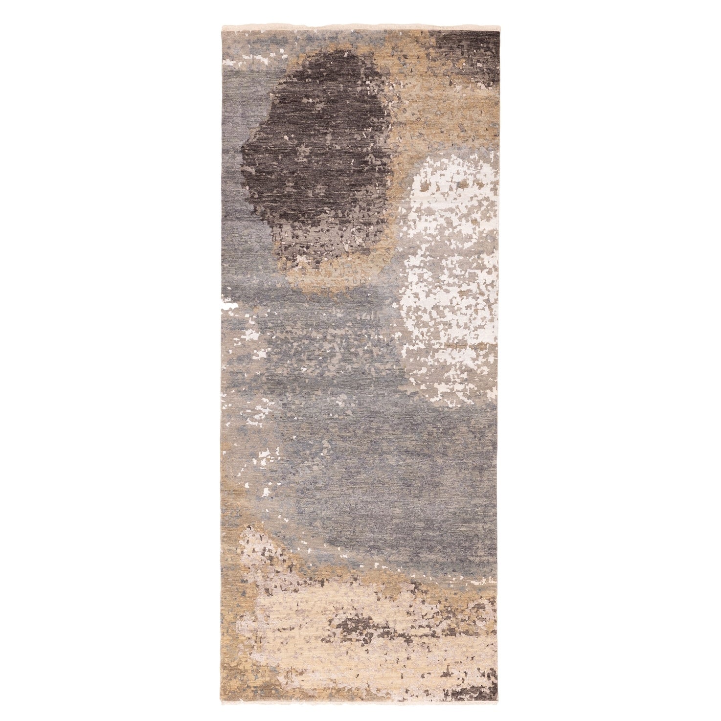 Ecarpetgallery Hand Knotted Legacy Grey Silk Wool Rug 411 X 1111