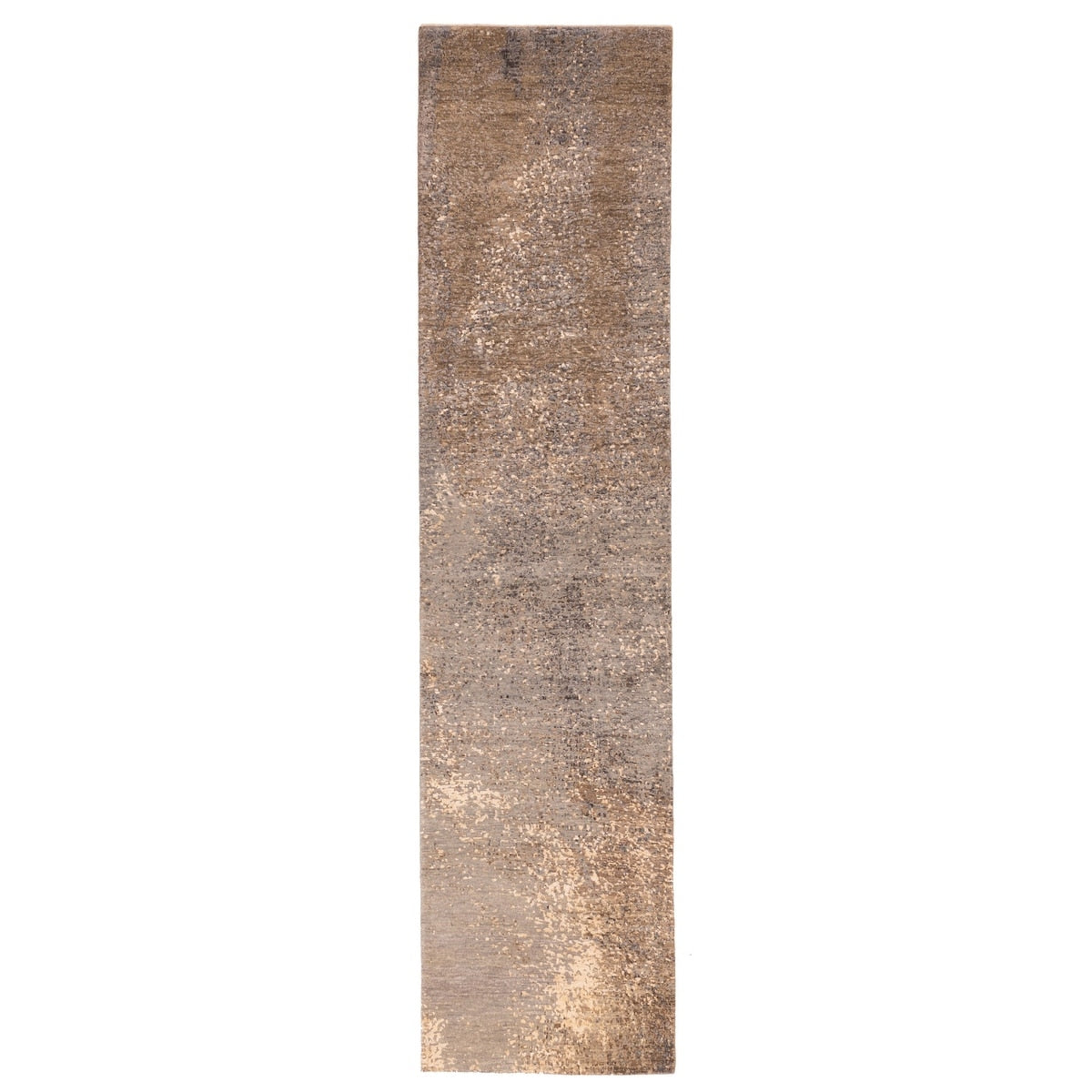 Ecarpetgallery Hand Knotted Legacy Grey Silk Wool Rug 25 X 105