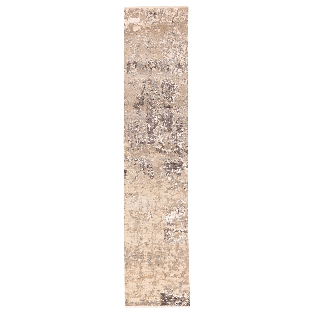Ecarpetgallery Hand Knotted Legacy Grey Silk Wool Rug 26 X 122