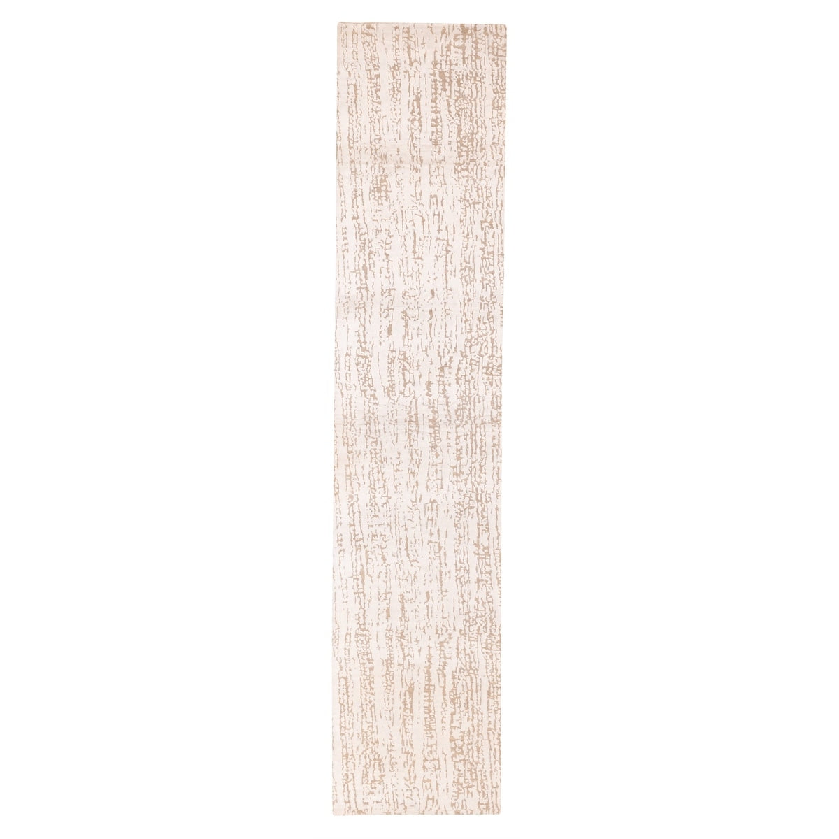 Ecarpetgallery Hand Knotted Legacy Ivory Silver Silk Wool Rug 26 X 123
