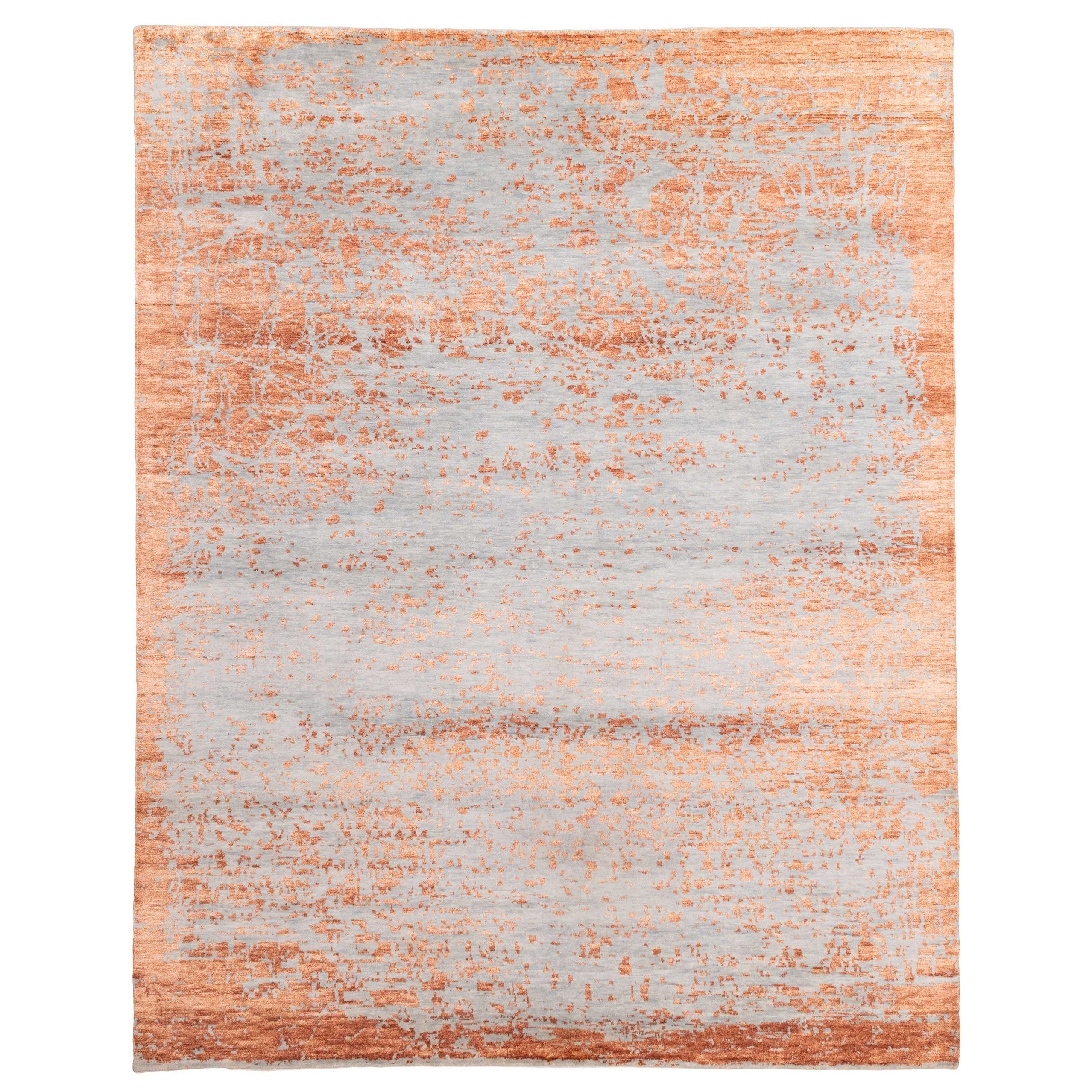 Ecarpetgallery Hand Knotted Legacy Light Blue Silk Wool Rug 81 X 101