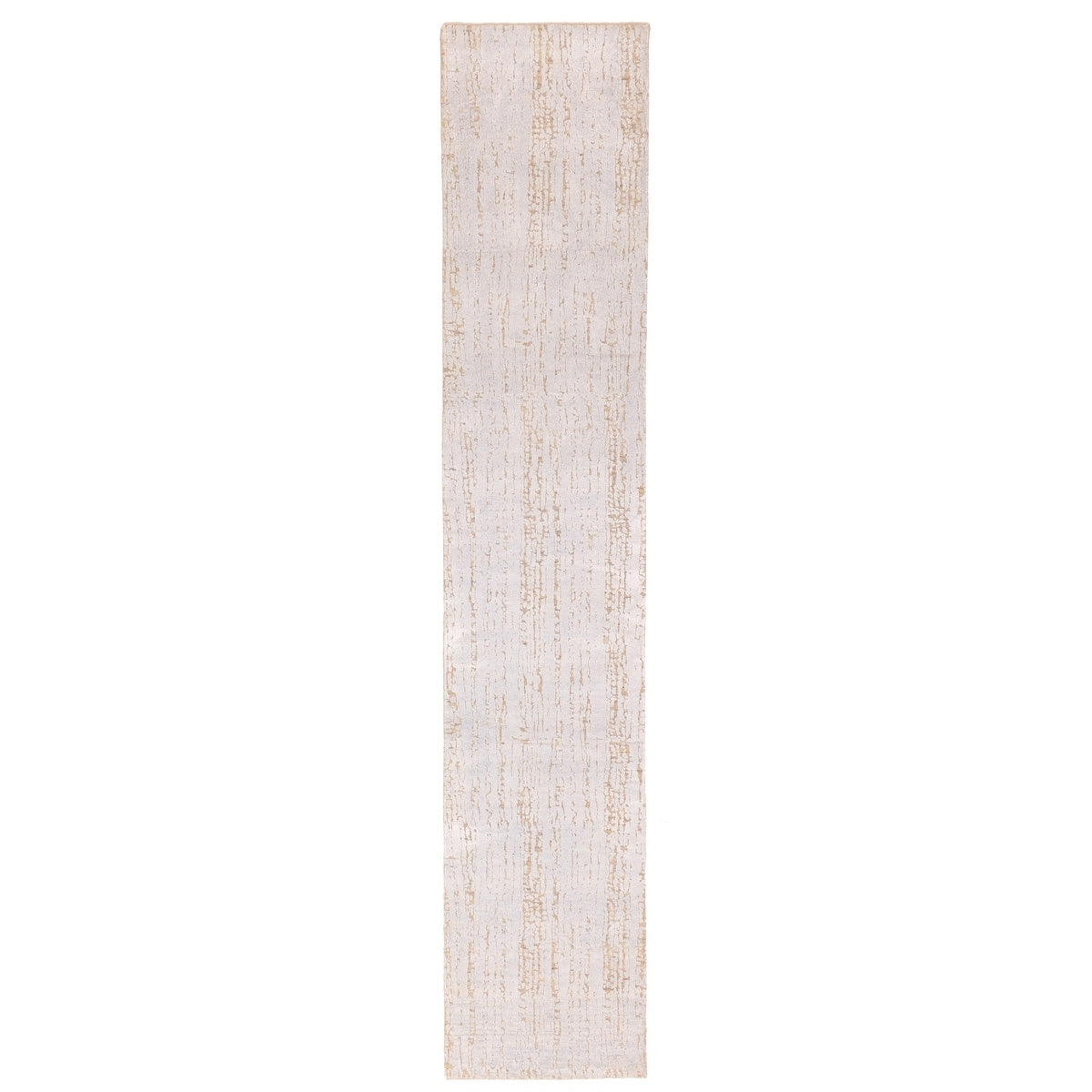 Ecarpetgallery Hand Knotted Legacy Light Blue Light Grey Silk Wool Rug 25 X 120