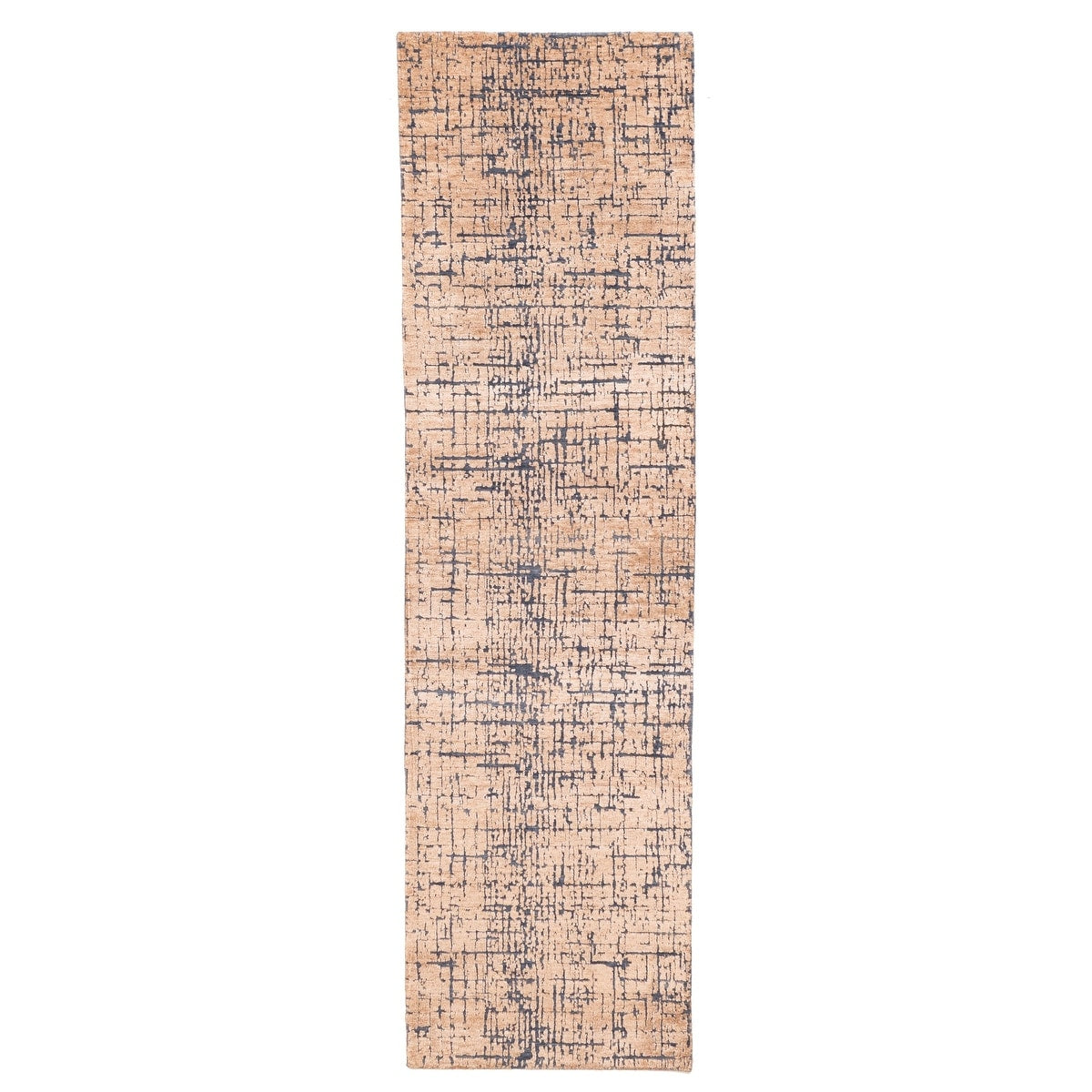 Ecarpetgallery Hand Knotted Legacy Light Brown Silk Wool Rug 26 X 98