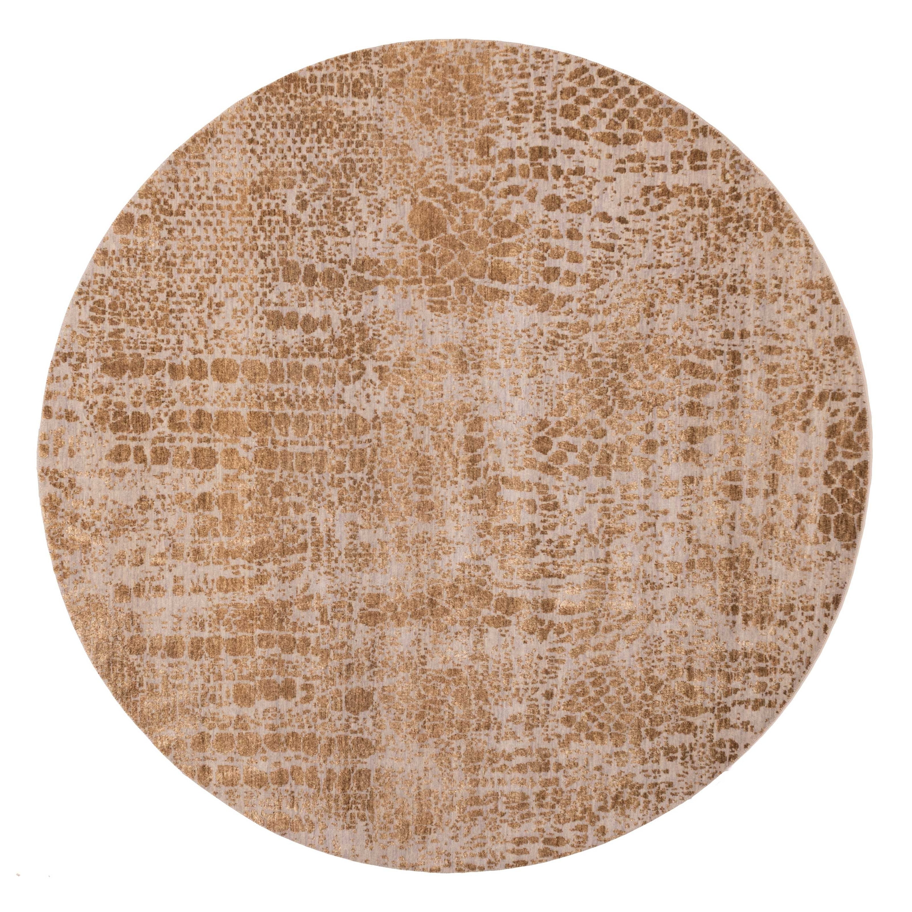 Ecarpetgallery Hand Knotted Legacy Light Brown Light Grey Silk Wool Rug 81 X 80