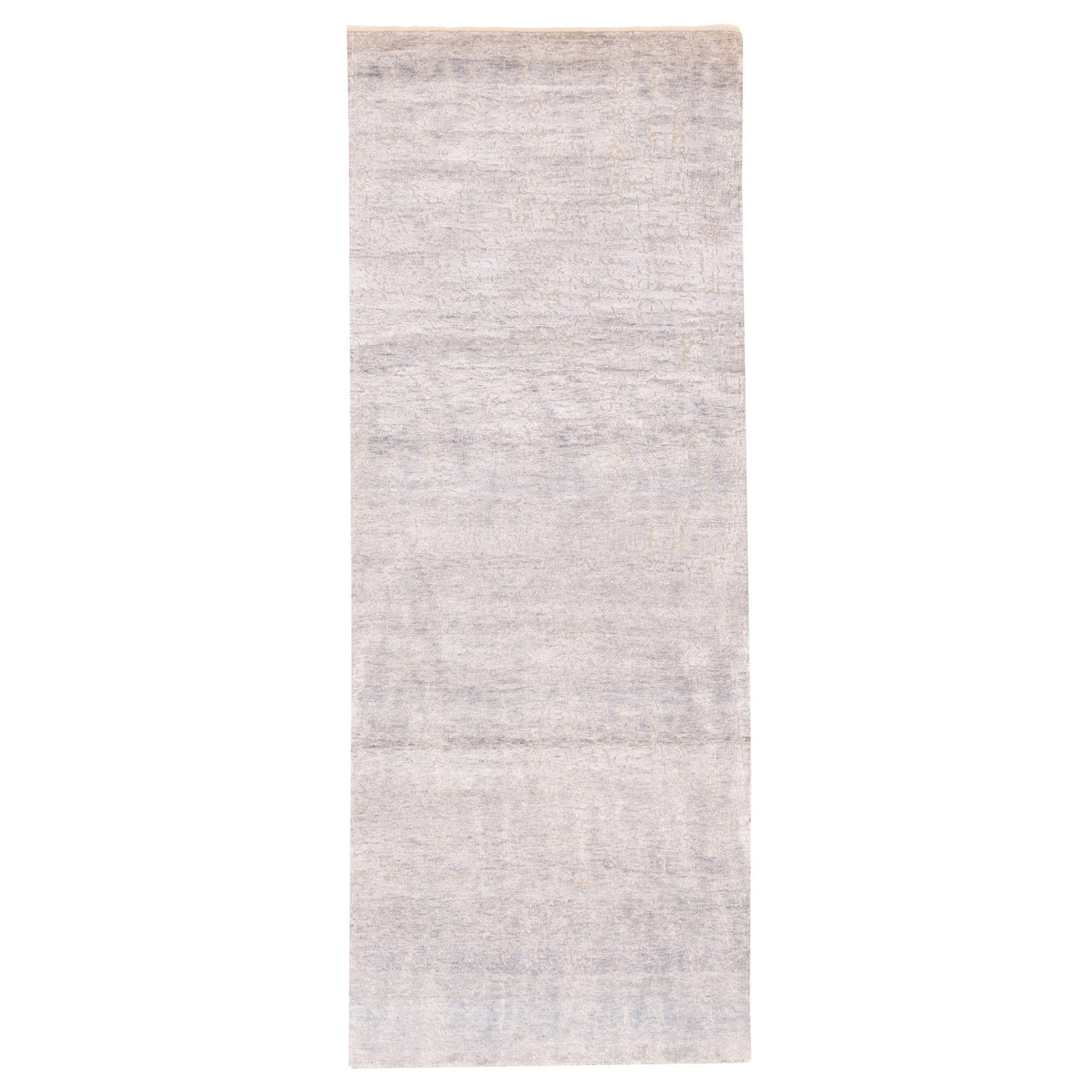 Ecarpetgallery Hand Knotted Legacy Light Denim Blue Silk Wool Rug 40 X 103