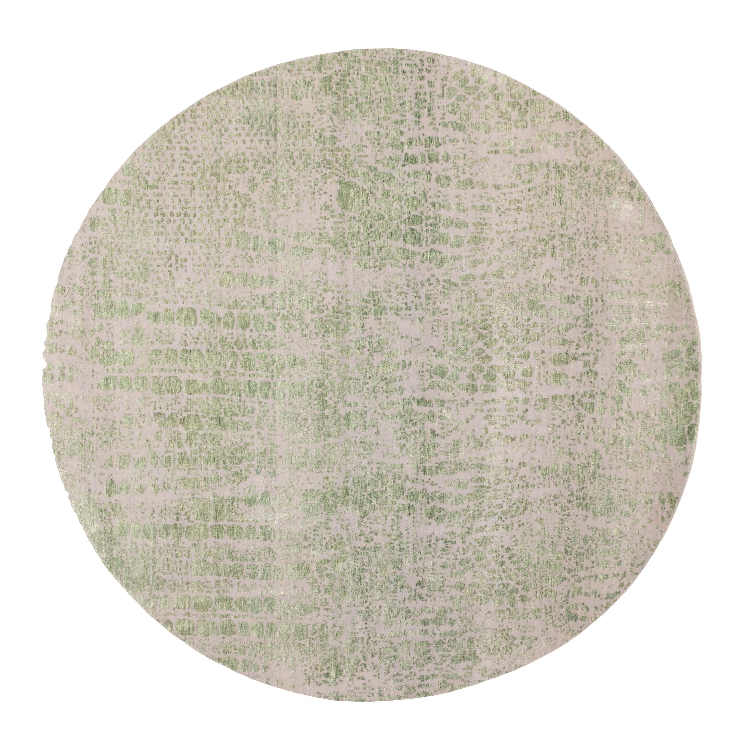 Ecarpetgallery Hand Knotted Legacy Light Green Silk Wool Rug 78 X 78