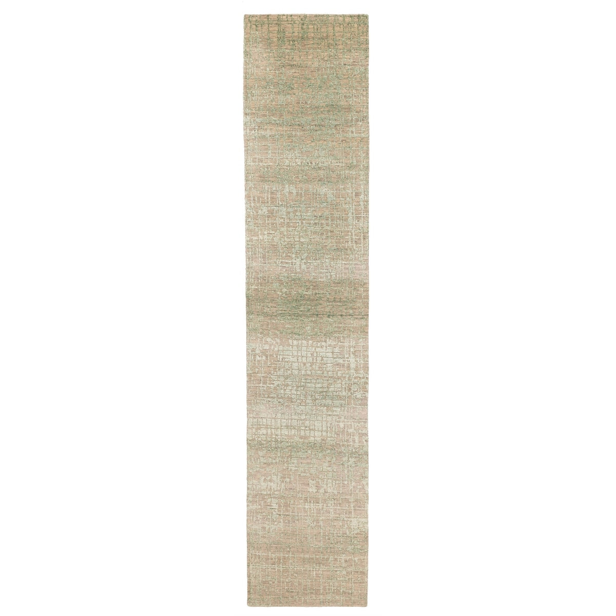 Ecarpetgallery Hand Knotted Legacy Light Green Silk Wool Rug 25 X 123