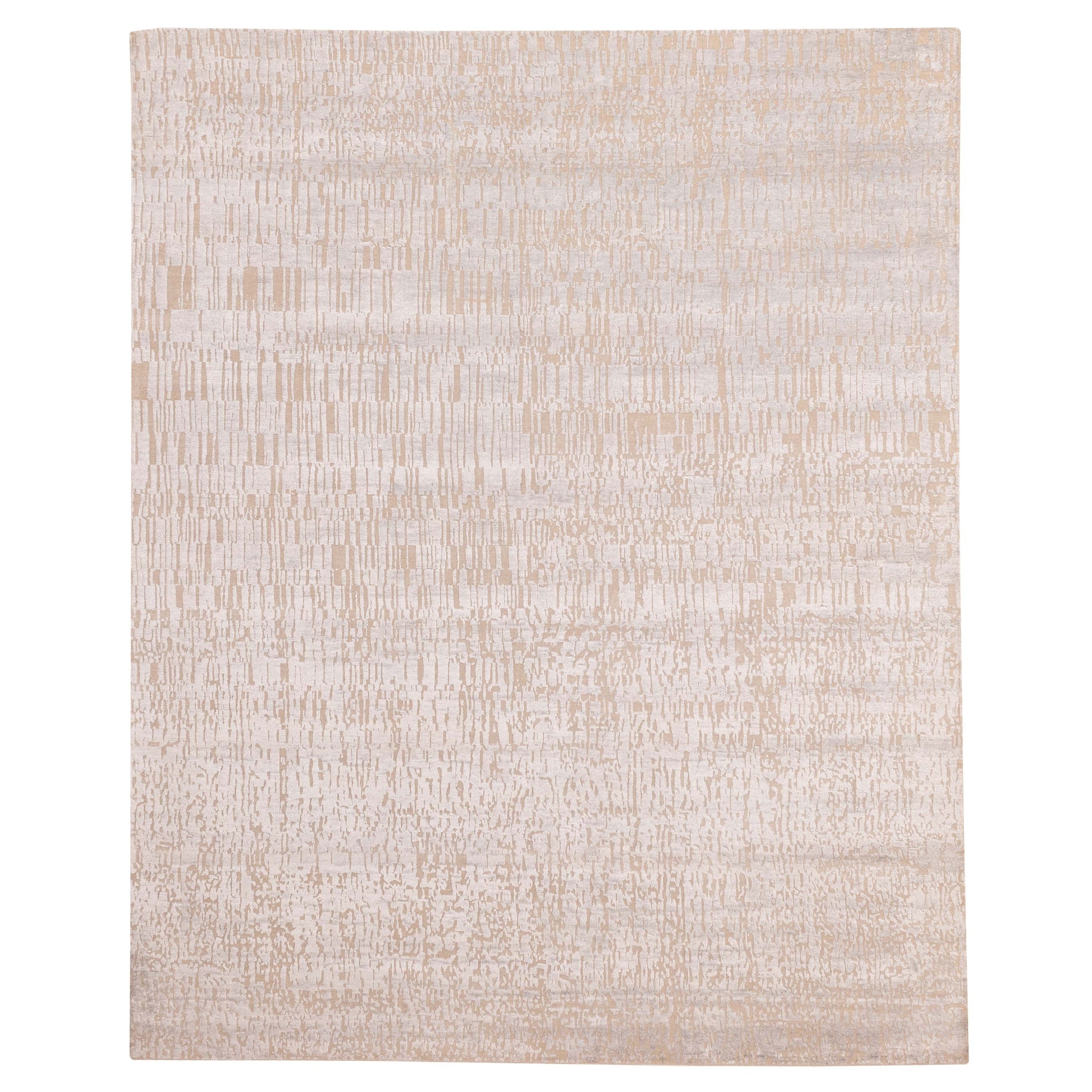 Ecarpetgallery Hand Knotted Legacy Light Grey Silk Wool Rug 80 X 99