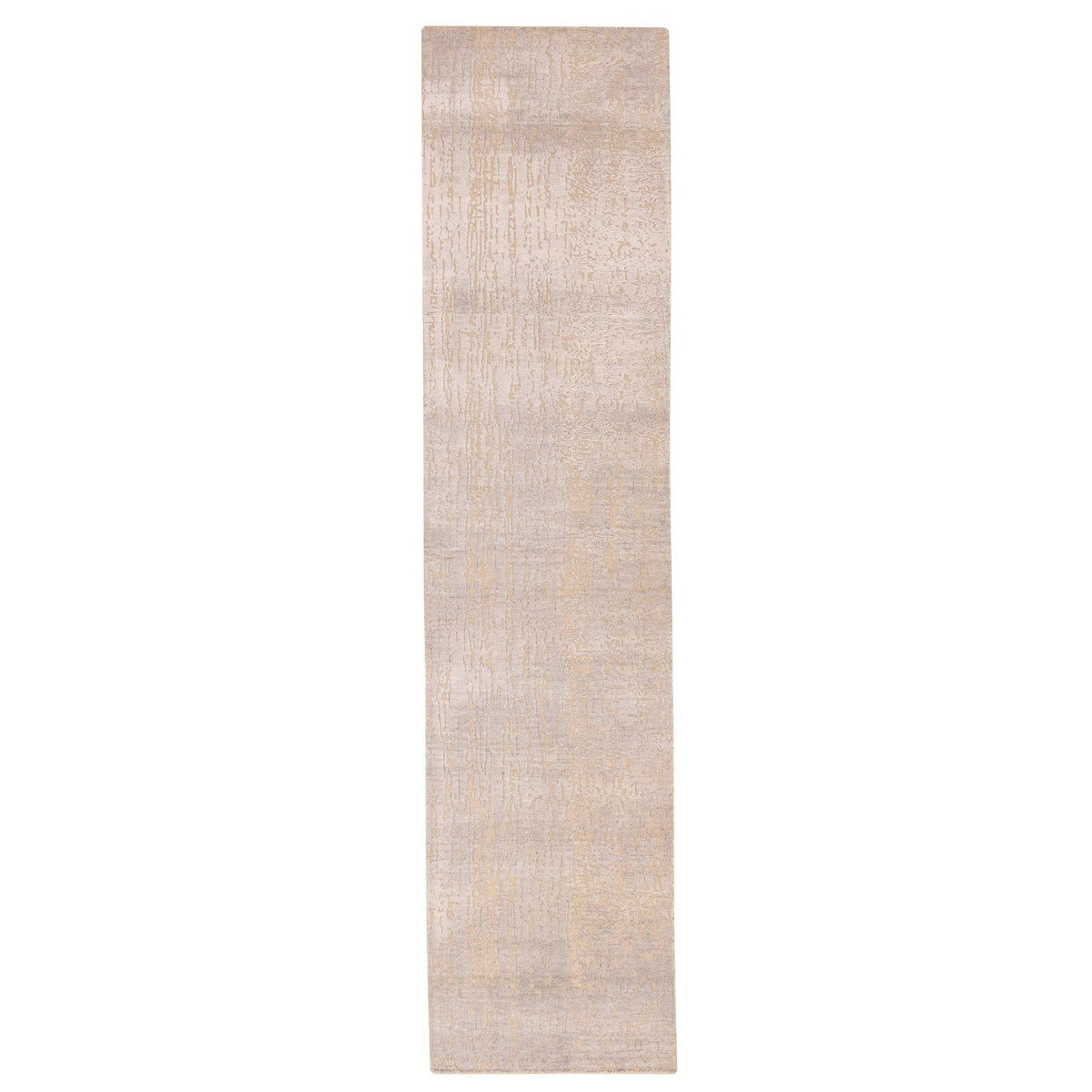 Ecarpetgallery Hand Knotted Legacy Light Grey Silk Wool Rug 24 X 100