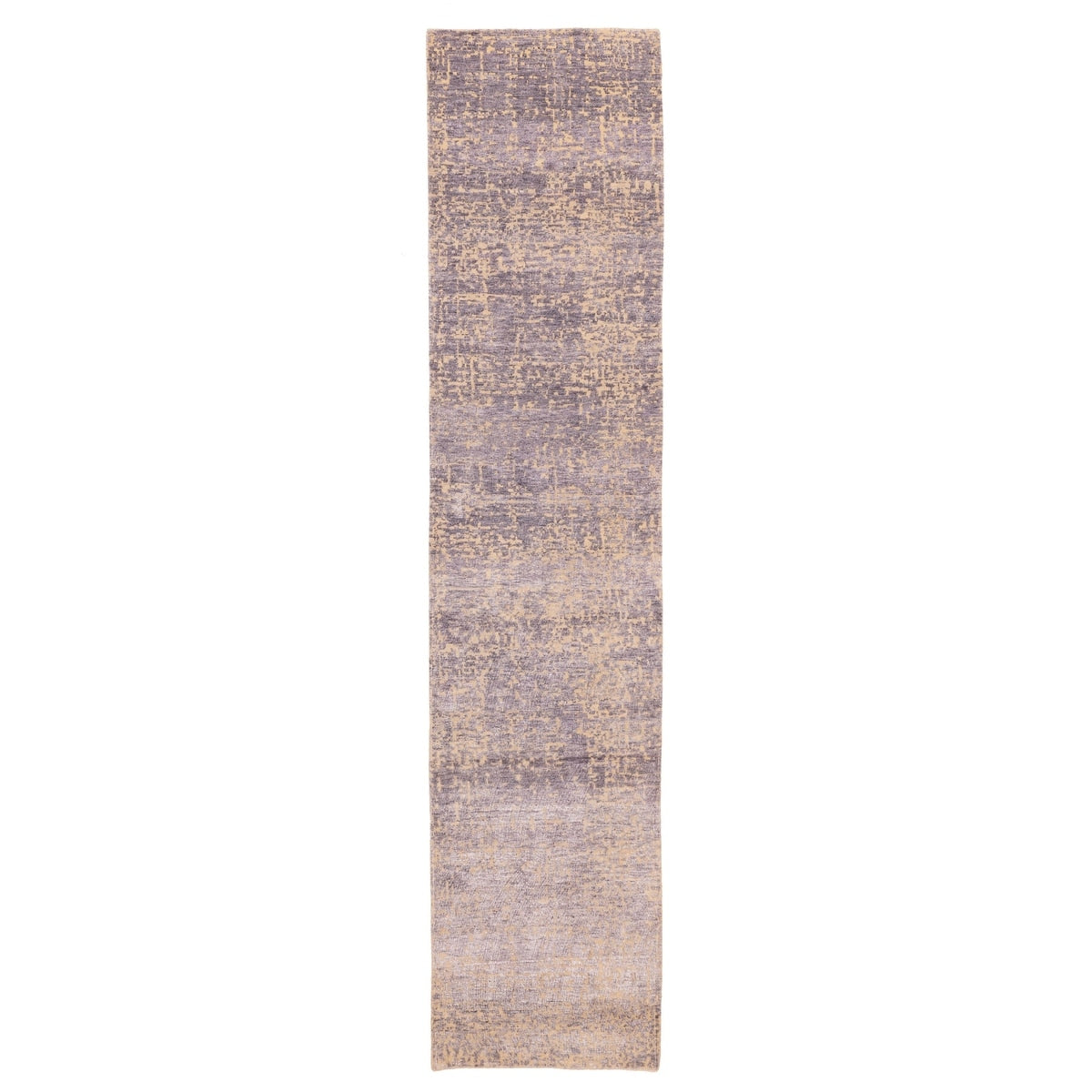Ecarpetgallery Hand Knotted Legacy Purple Silk Wool Rug 26 X 122