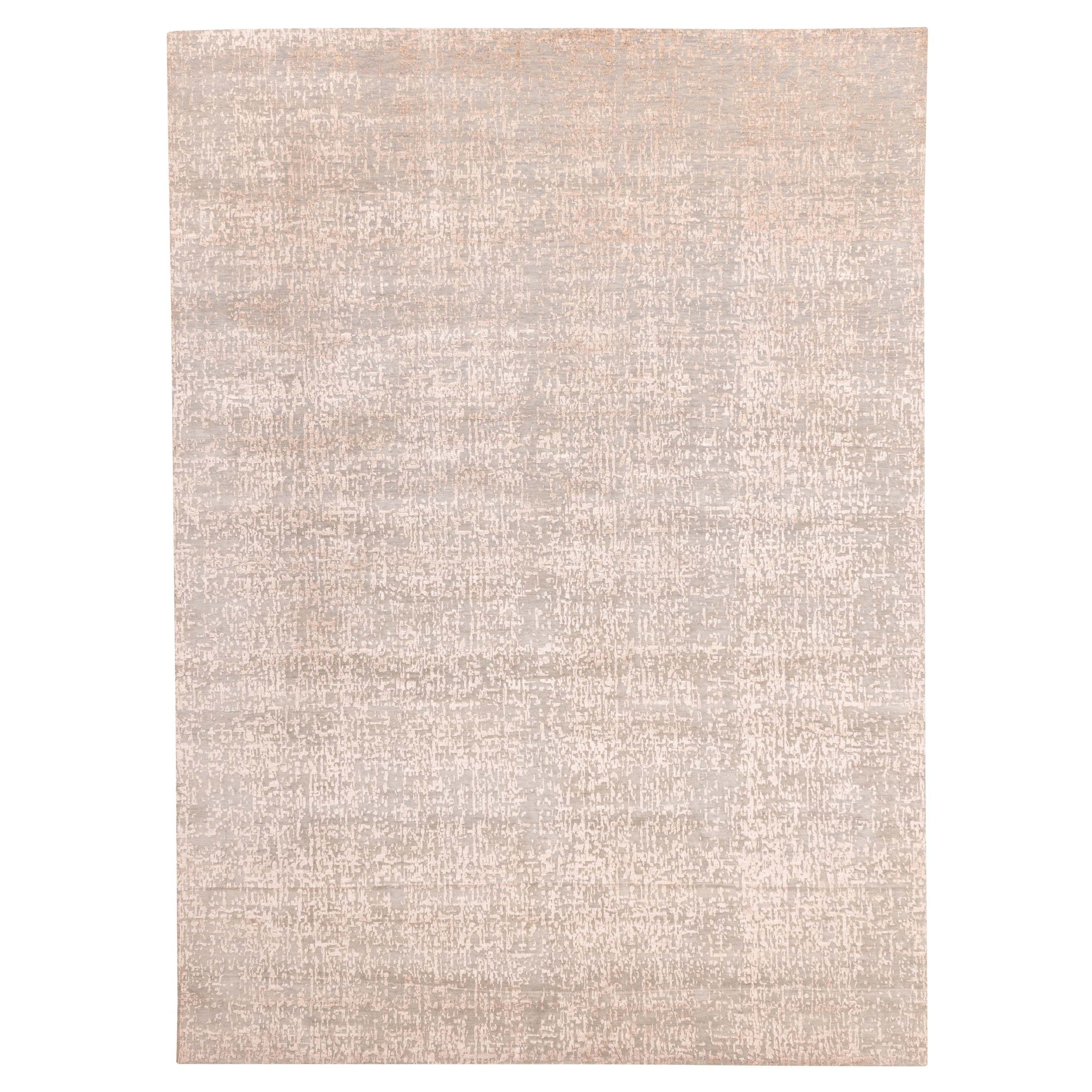 Ecarpetgallery Hand Knotted Legacy Sage Tan Silk Wool Rug 90 X 123