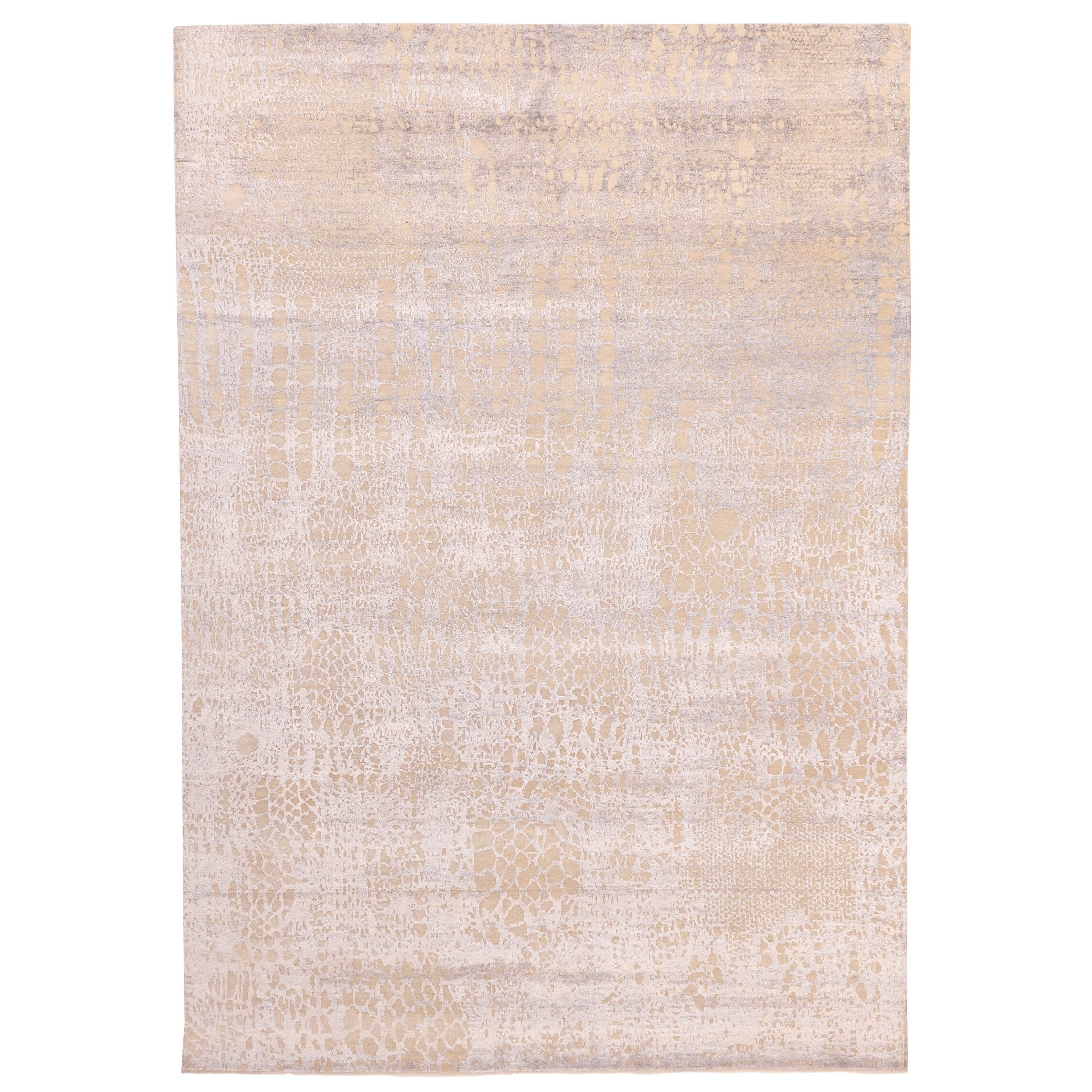 Ecarpetgallery Hand Knotted Legacy Silver Silk Wool Rug 89 X 123