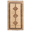 Ecarpetgallery Hand Knotted Melis Vintage Cream Wool Rug 33 X 64