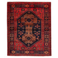 Ecarpetgallery Hand Knotted Melis Vintage Dark Navy Red Wool Rug 51 X 63